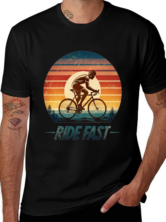 Ride Fast Retro Cycling T-Shirt