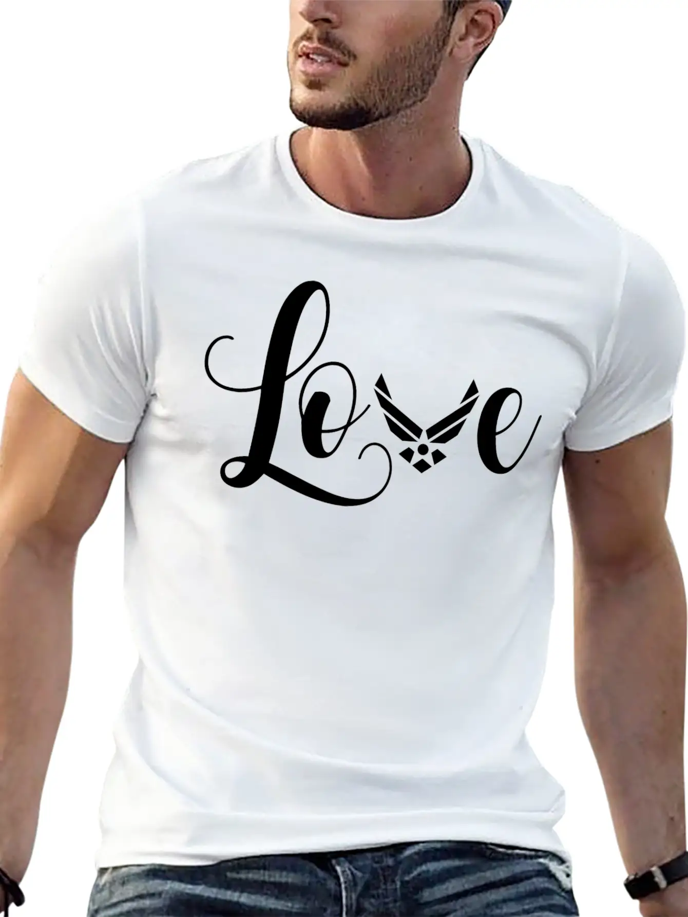 Us Air Force Proud Air Force Airman Wife Girlfrien Stylish Everyday T-Shirt – Unisex Basic Cotton Tee