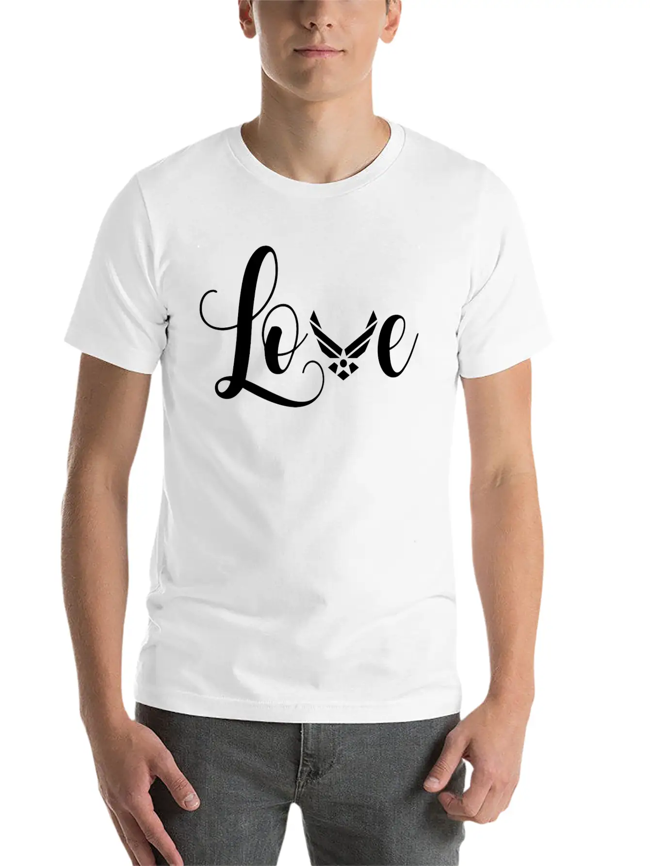 Us Air Force Proud Air Force Airman Wife Girlfrien Stylish Everyday T-Shirt – Unisex Basic Cotton Tee