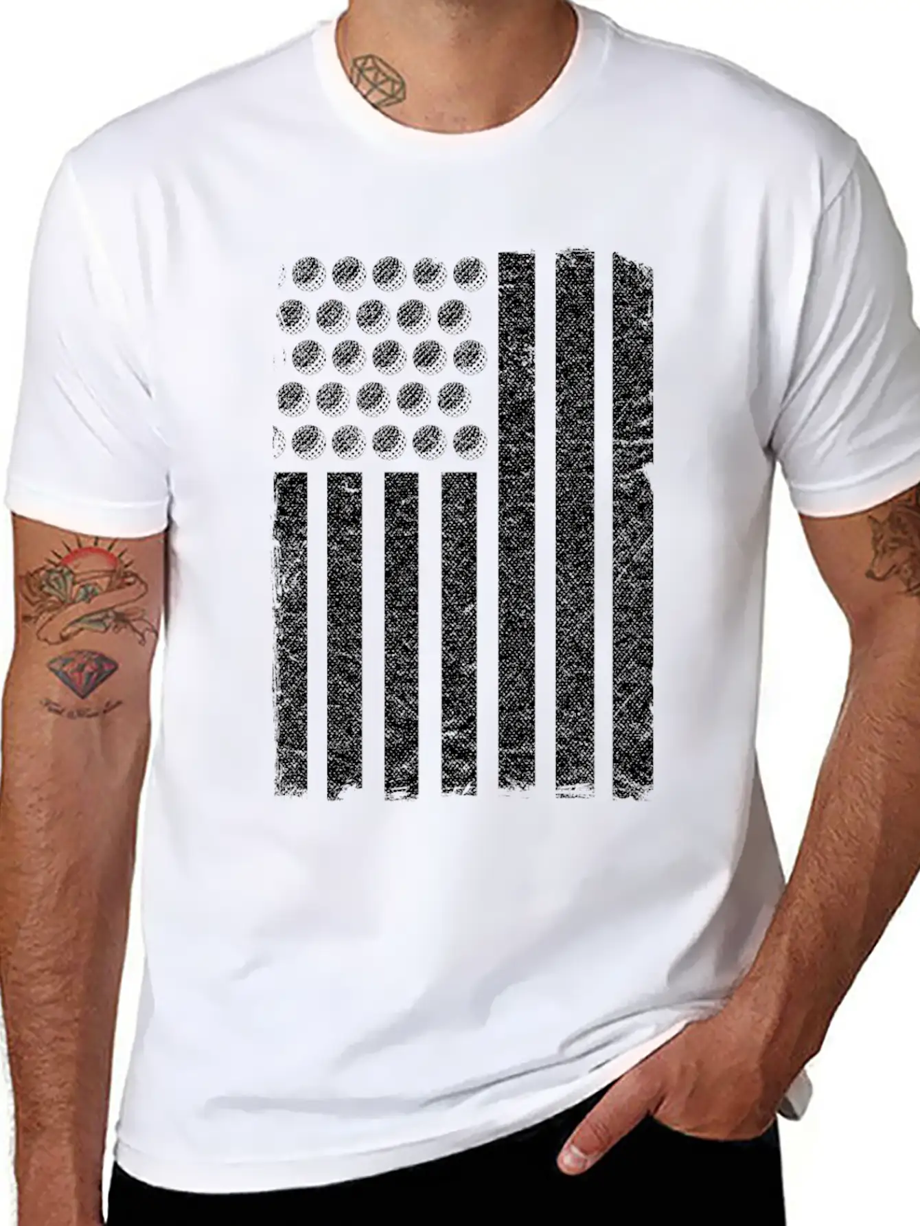 US Flag Golf Balls Patriotic Golfers Golf Players Comfortable Minimalist Graphic Tee – Summer Style Essential