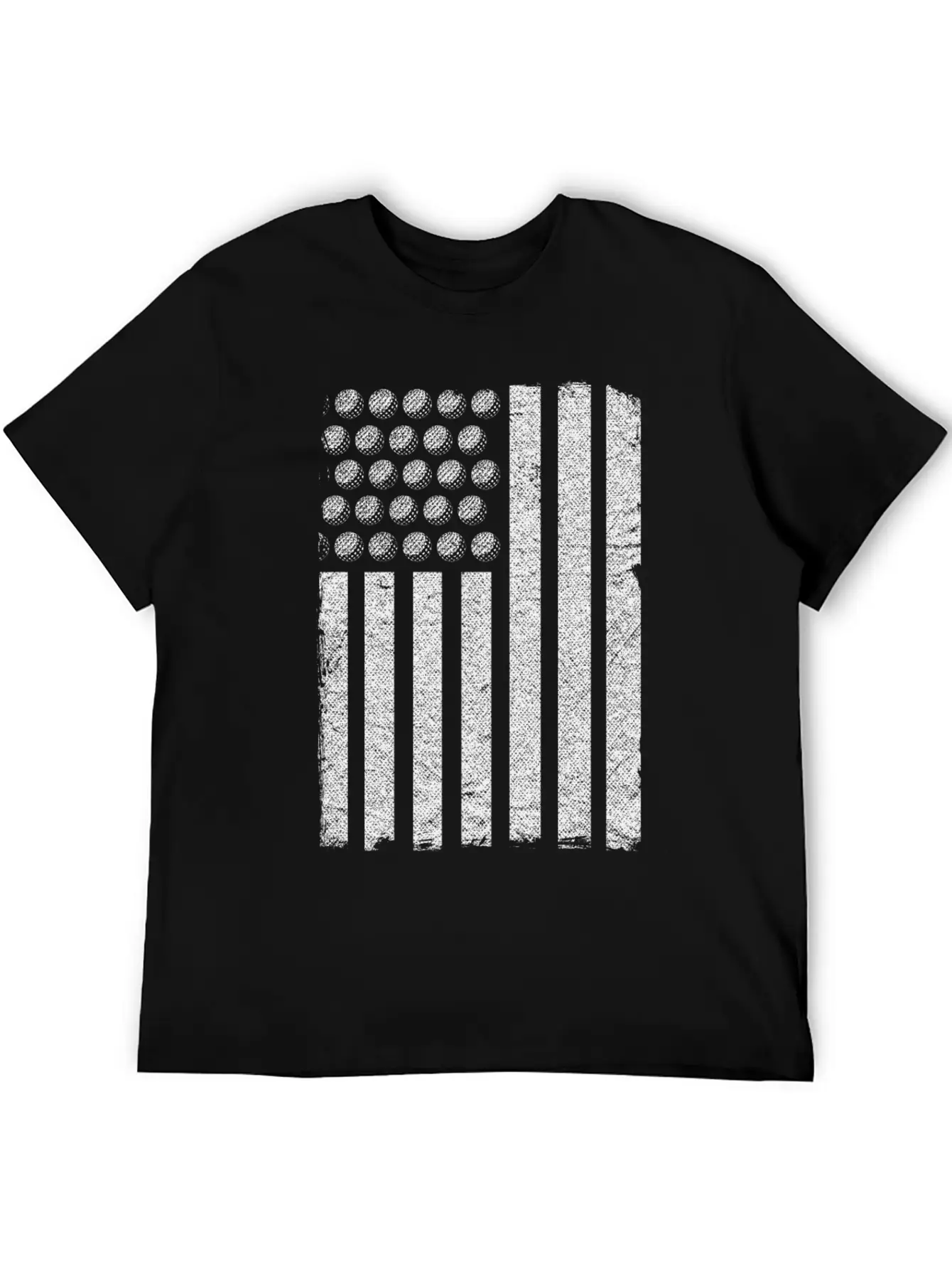 US Flag Golf Balls Patriotic Golfers Golf Players Comfortable Minimalist Graphic Tee – Summer Style Essential