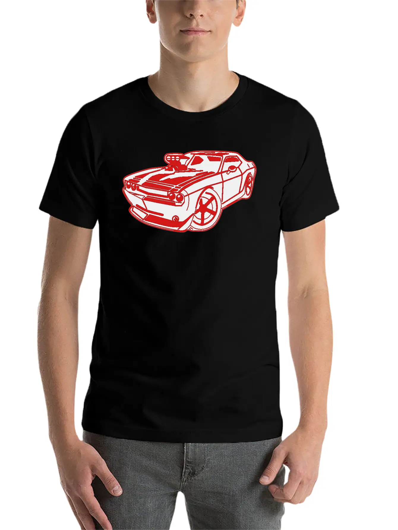 US Muscle Car Unisex Casual T-Shirt – Clean Design For Daily Comfort