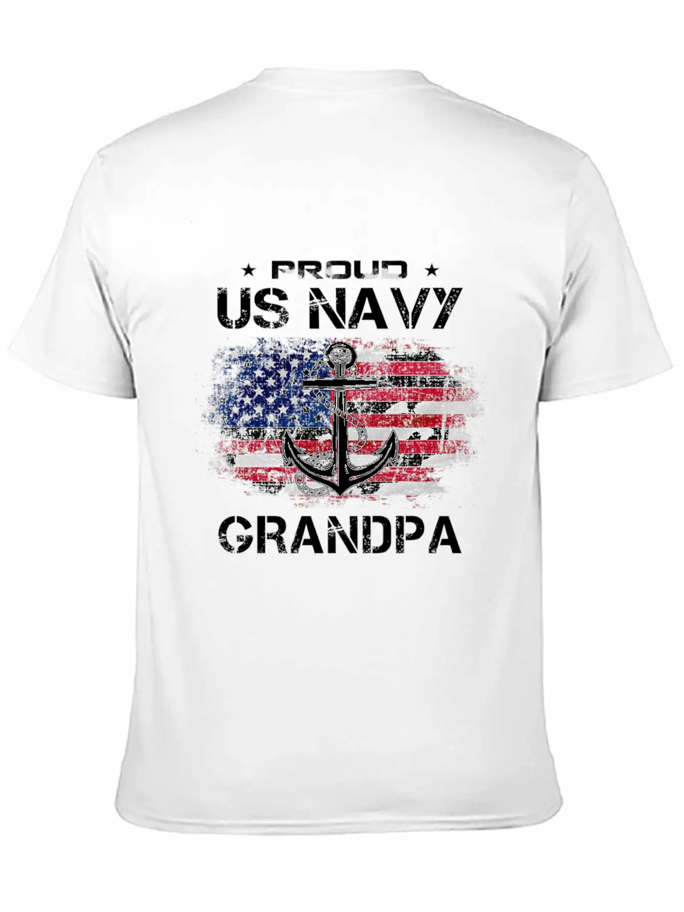 Us Na Vy Proud Grandpa Proud Us Na Vy Grandpa Vete Unisex Casual T-Shirt – Clean Design For Daily Comfort