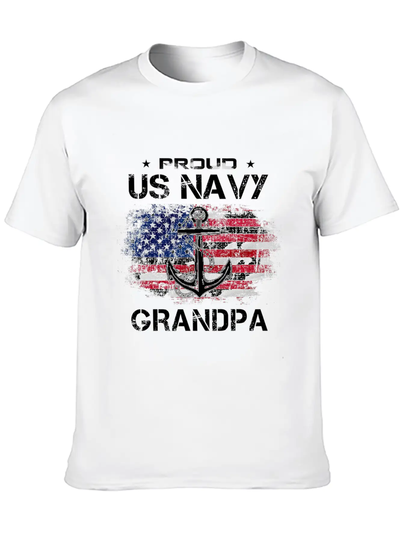 Us Na Vy Proud Grandpa Proud Us Na Vy Grandpa Vete Unisex Casual T-Shirt – Clean Design For Daily Comfort