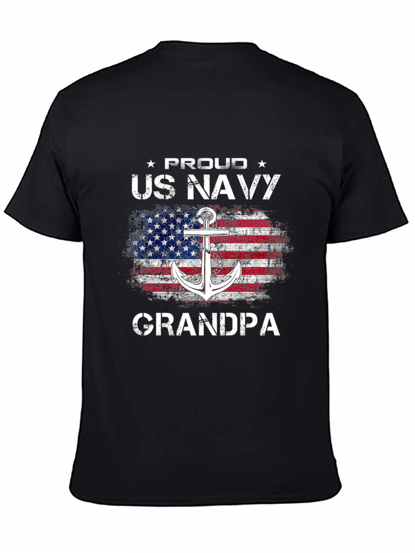 Us Na Vy Proud Grandpa Proud Us Na Vy Grandpa Vete Unisex Casual T-Shirt – Clean Design For Daily Comfort