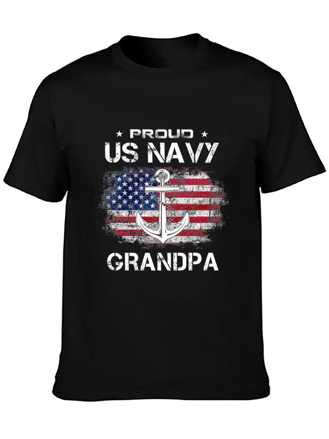 Us Na Vy Proud Grandpa Proud Us Na Vy Grandpa Vete Unisex Casual T-Shirt – Clean Design For Daily Comfort