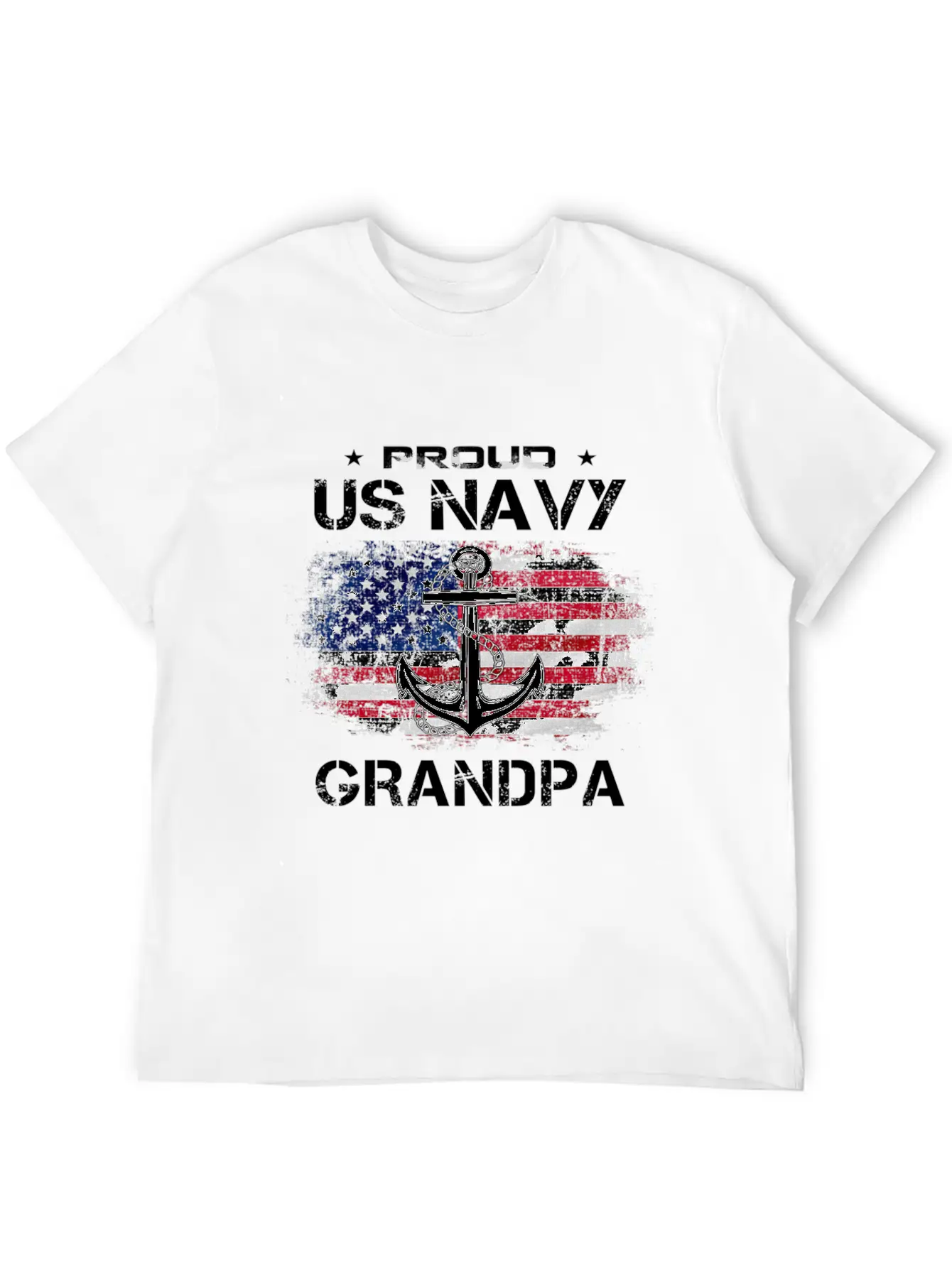 Us Na Vy Proud Grandpa Proud Us Na Vy Grandpa Vete Unisex Casual T-Shirt – Clean Design For Daily Comfort