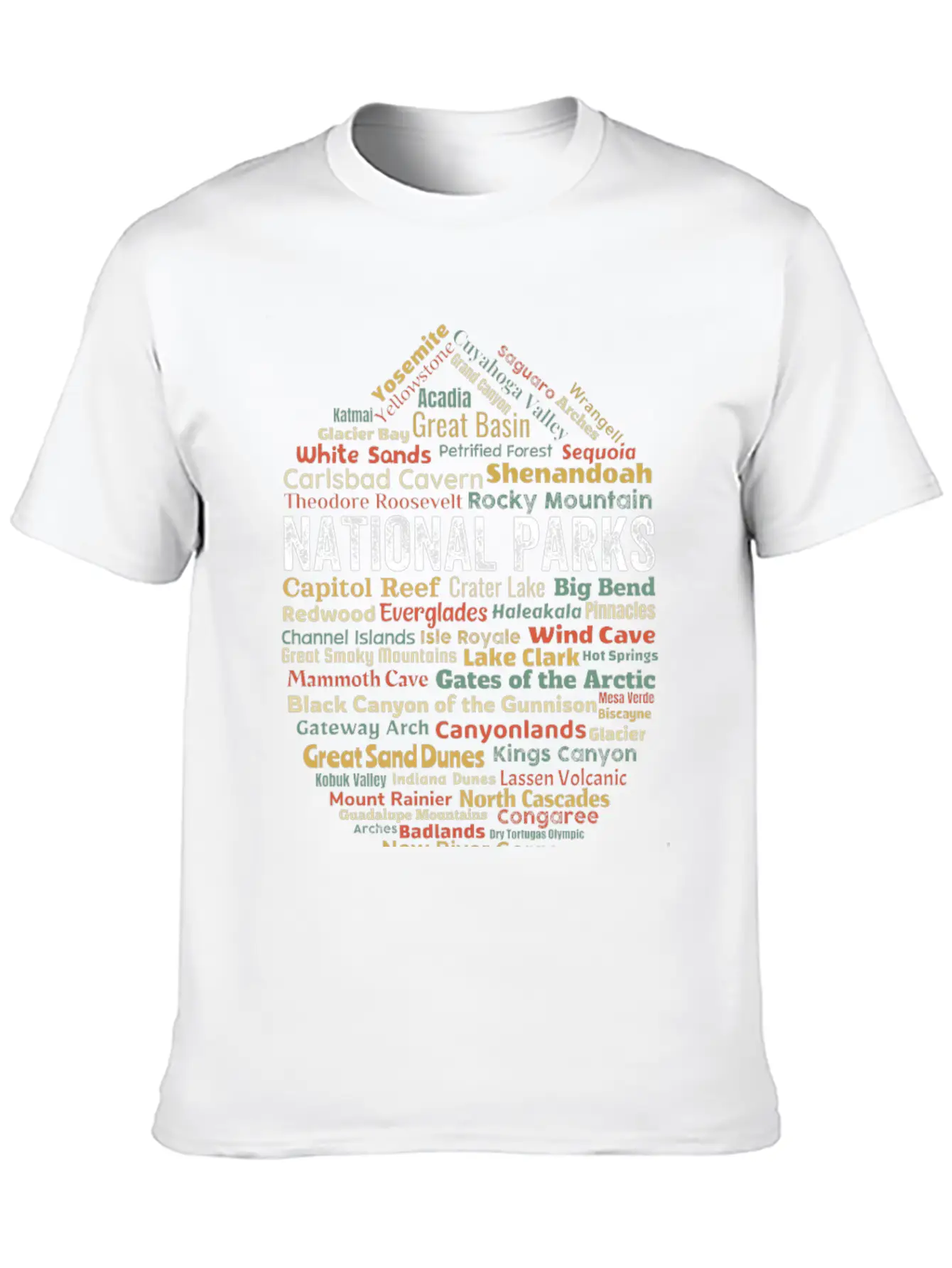 Us National Parks Essential Cotton Tee For Daily Outfits – Unisex Style