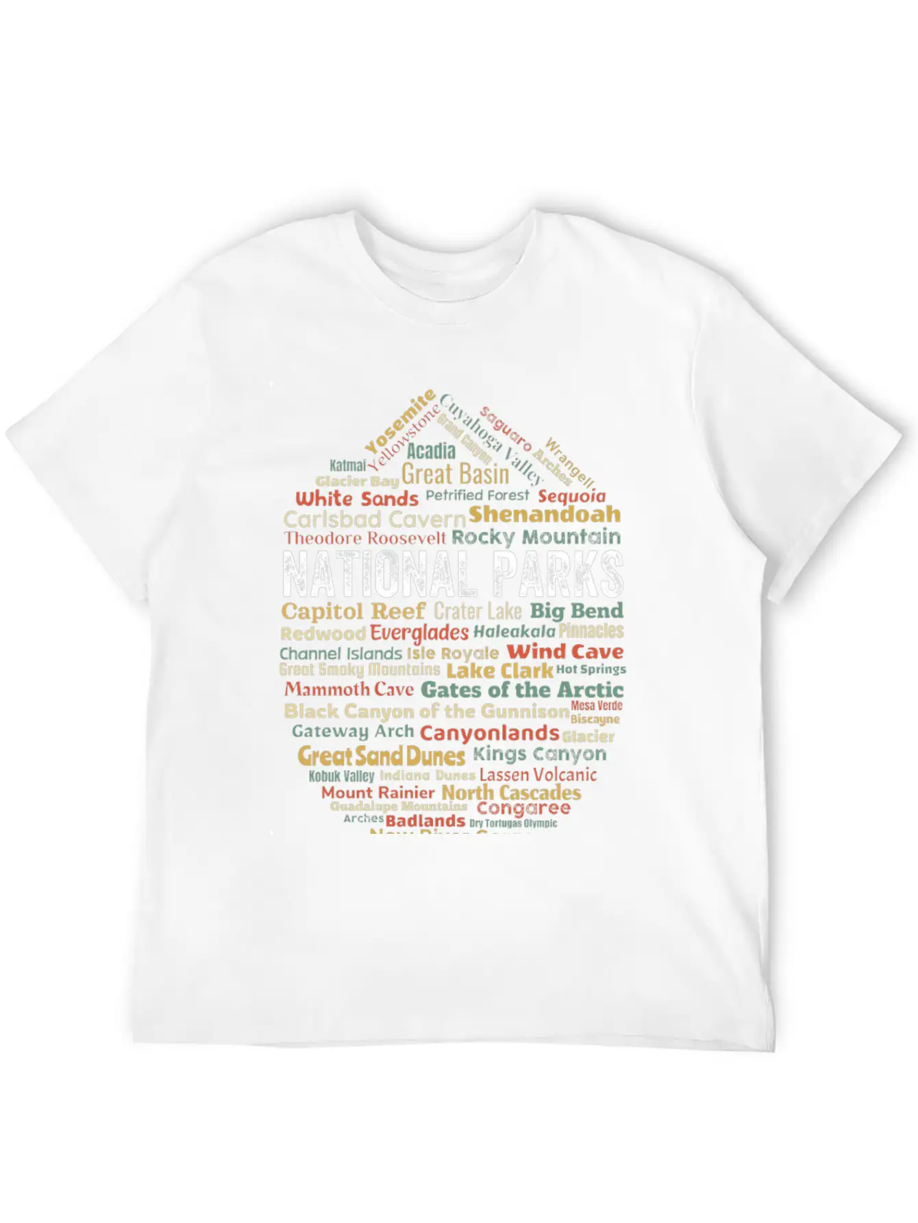 Us National Parks Essential Cotton Tee For Daily Outfits – Unisex Style