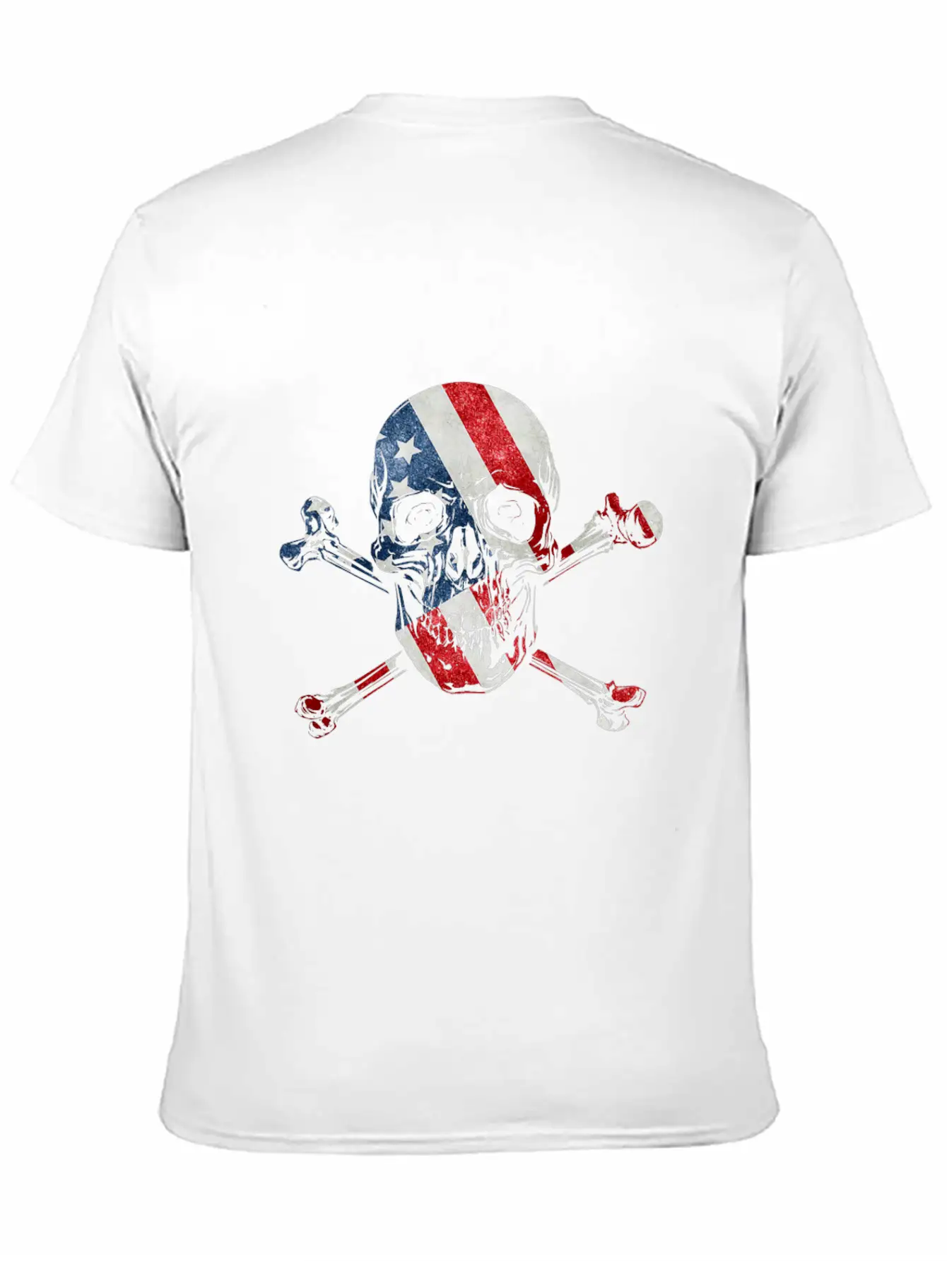 US Skull Flag Unisex Casual T-Shirt – Clean Design For Daily Comfort