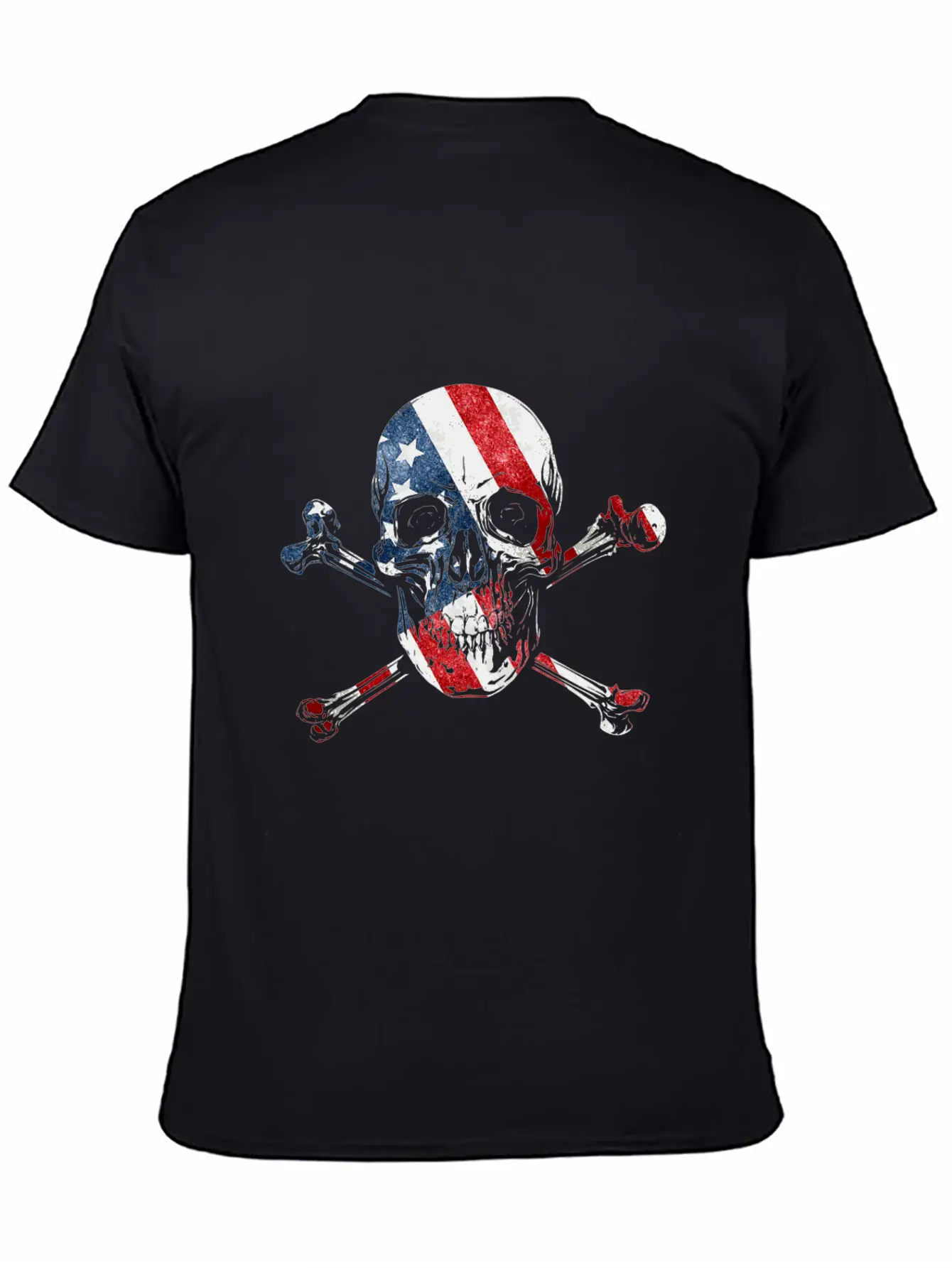 US Skull Flag Unisex Casual T-Shirt – Clean Design For Daily Comfort