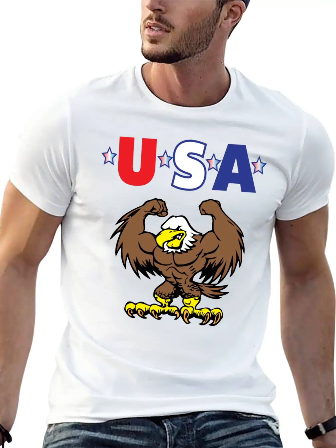 Usa 3 Lightweight Cotton T-Shirt – Daily Comfort Graphic Shirt