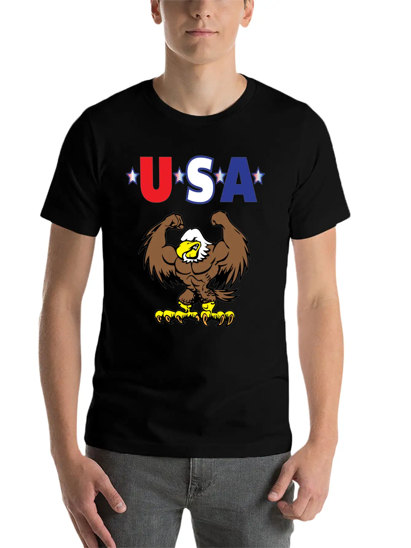 Usa 3 Lightweight Cotton T-Shirt – Daily Comfort Graphic Shirt