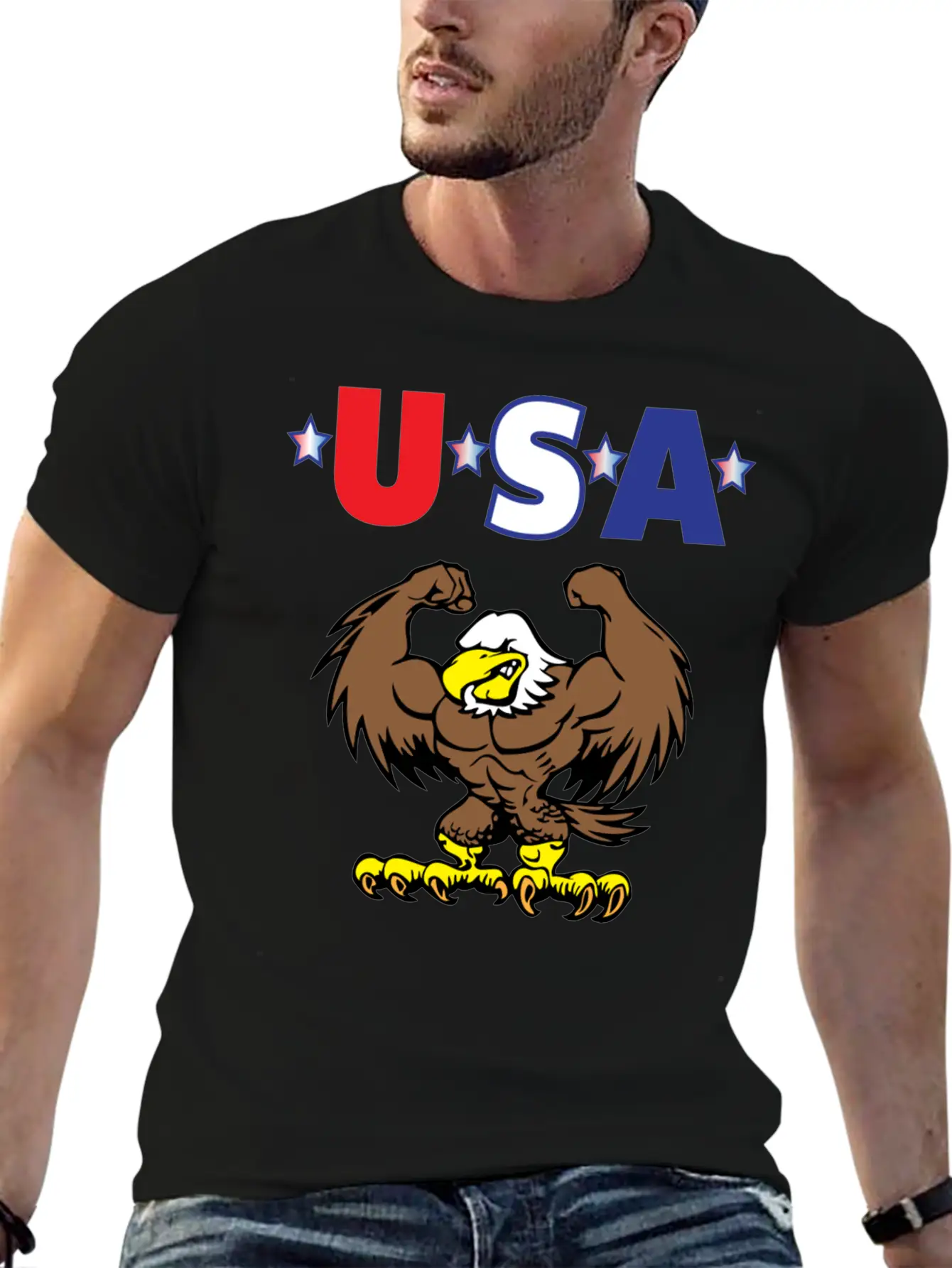 Usa 3 Lightweight Cotton T-Shirt – Daily Comfort Graphic Shirt