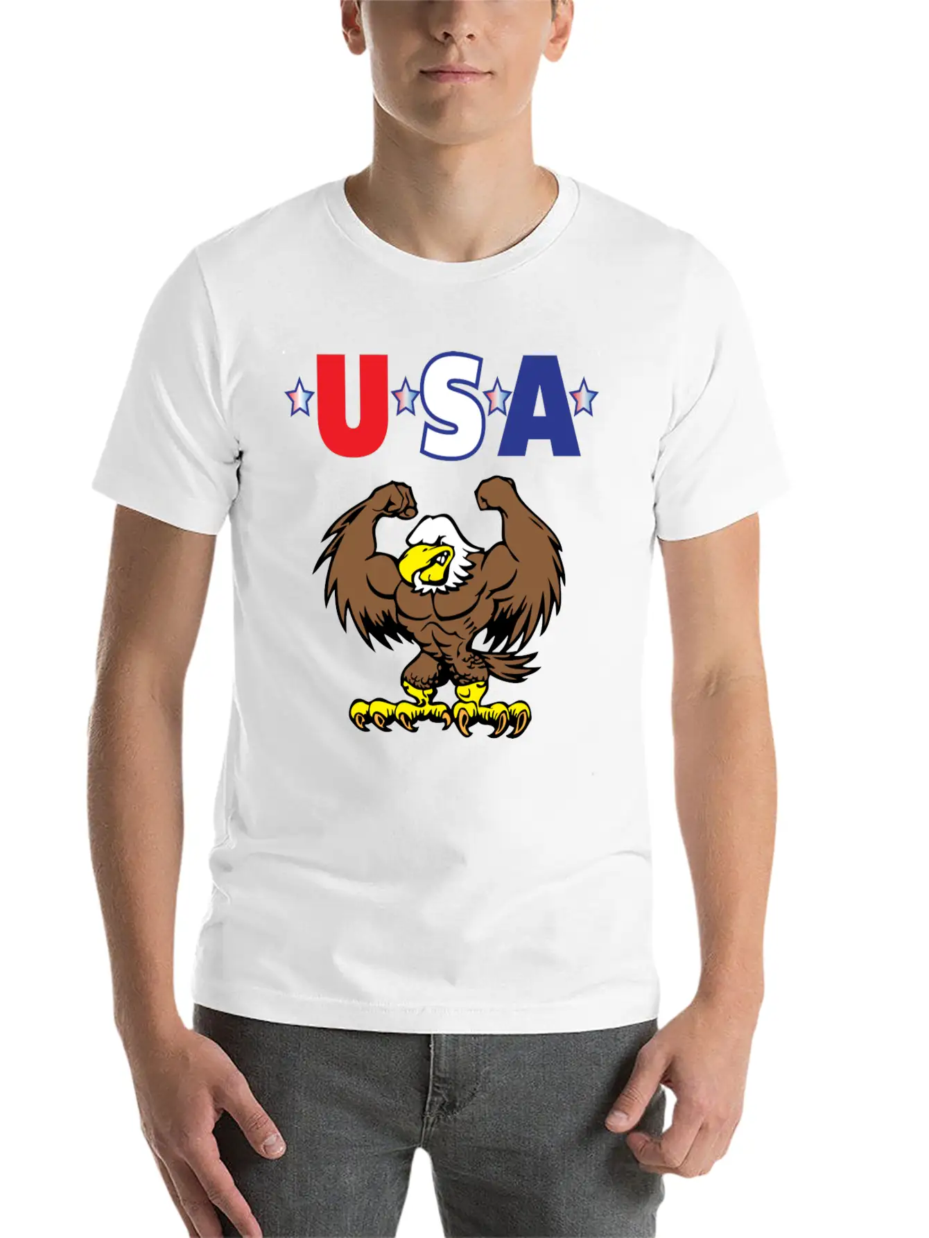 Usa 3 Lightweight Cotton T-Shirt – Daily Comfort Graphic Shirt