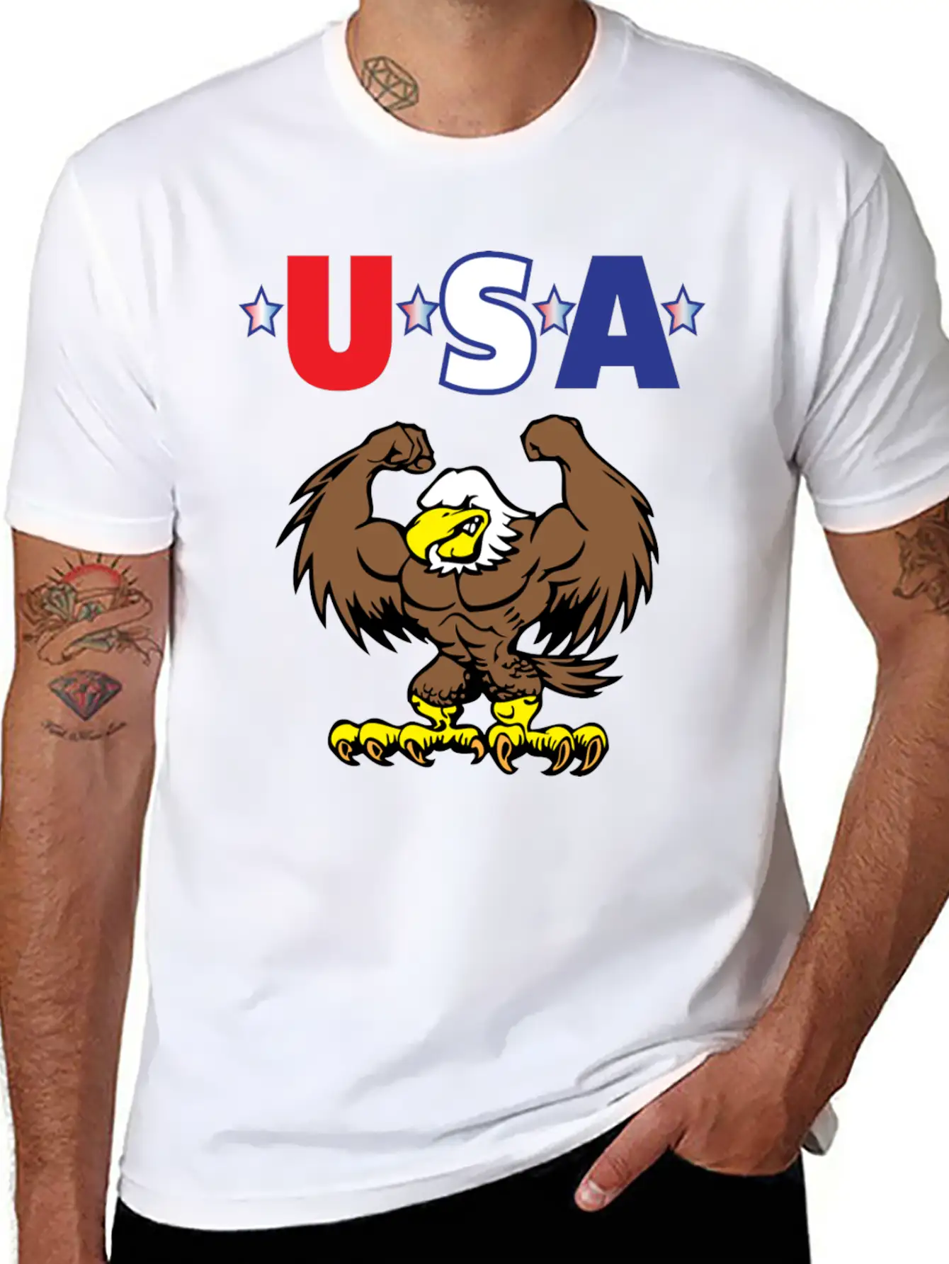 Usa 3 Lightweight Cotton T-Shirt – Daily Comfort Graphic Shirt