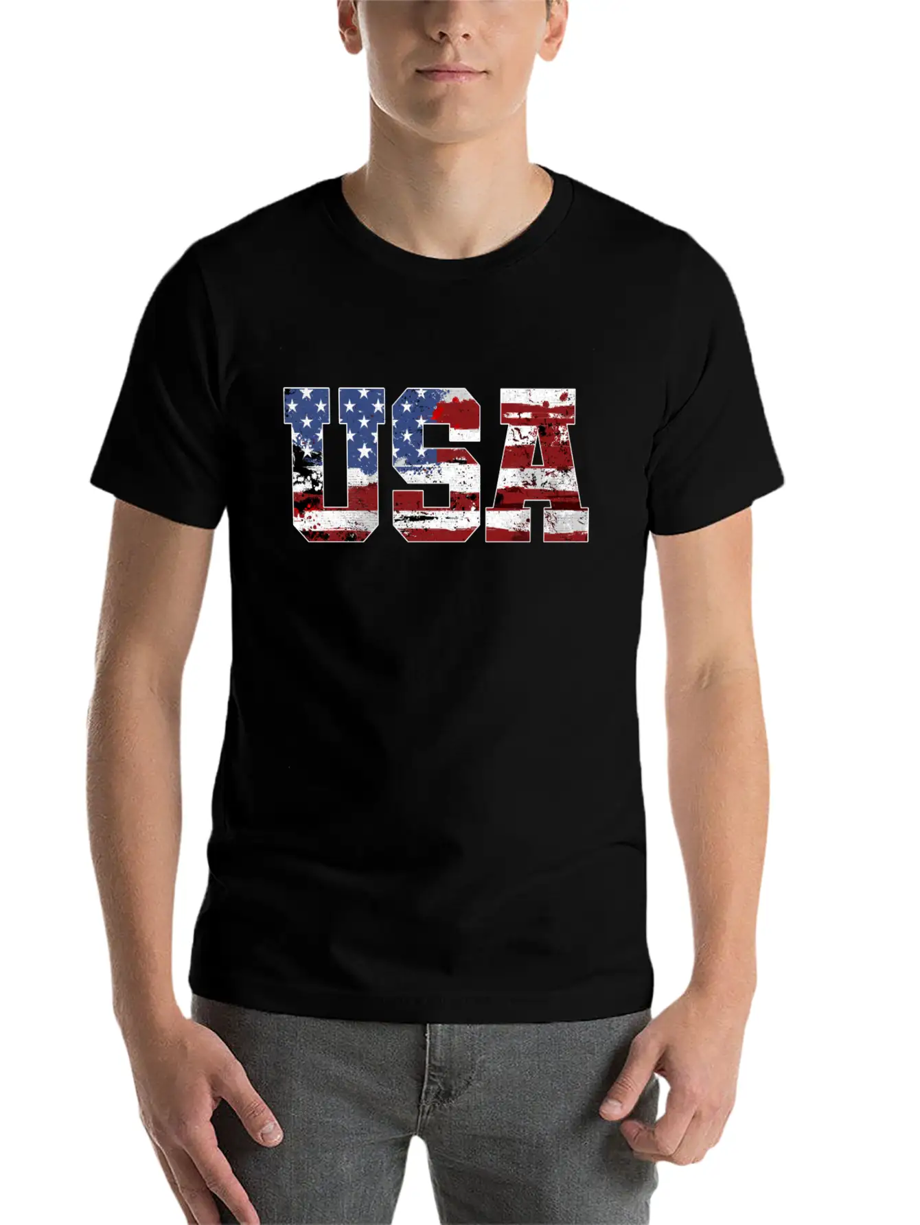 USA American Flag Classic Fit Graphic Tee For Daily Comfort – Unisex Cotton Shirt