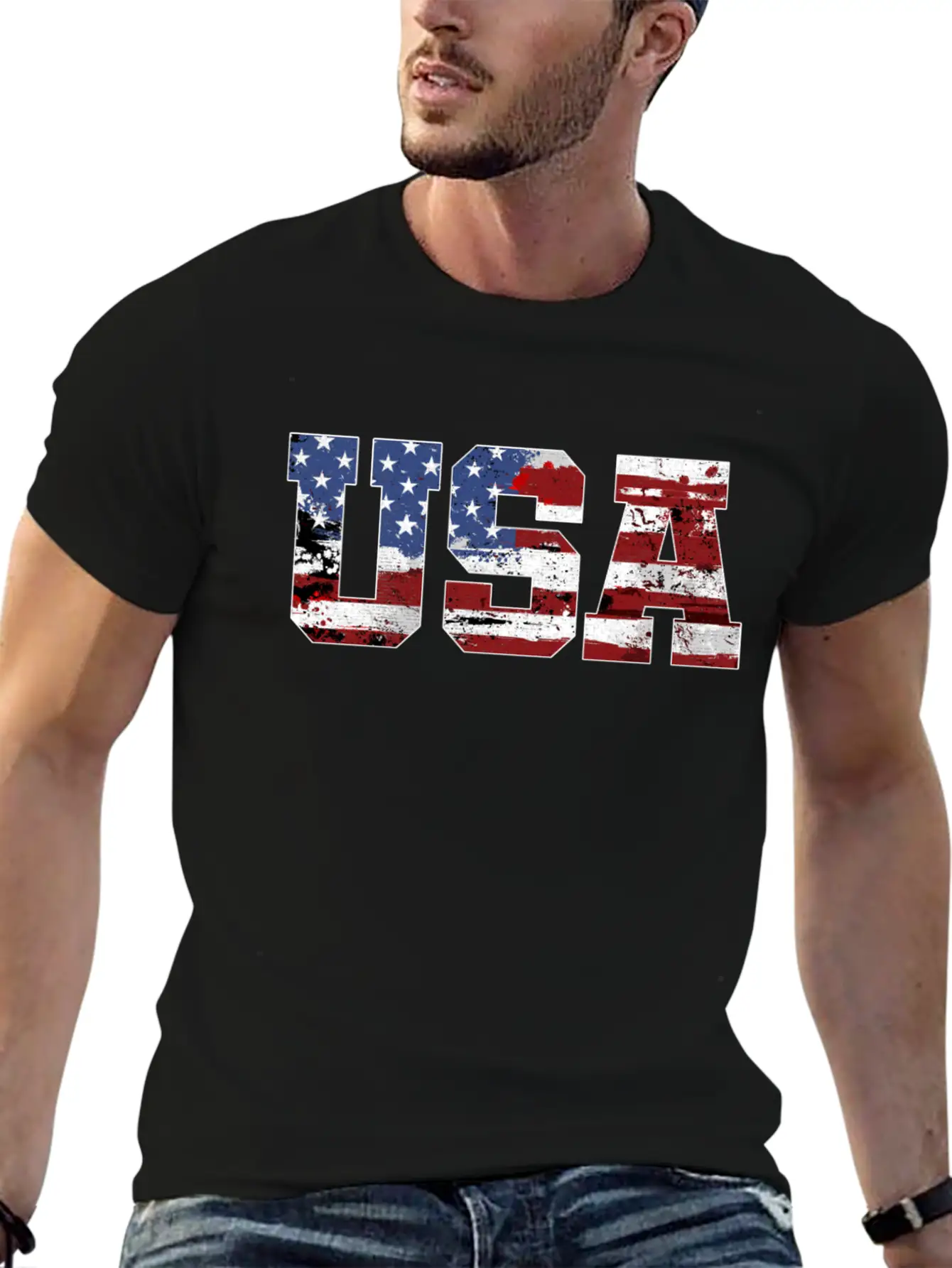 USA American Flag Classic Fit Graphic Tee For Daily Comfort – Unisex Cotton Shirt
