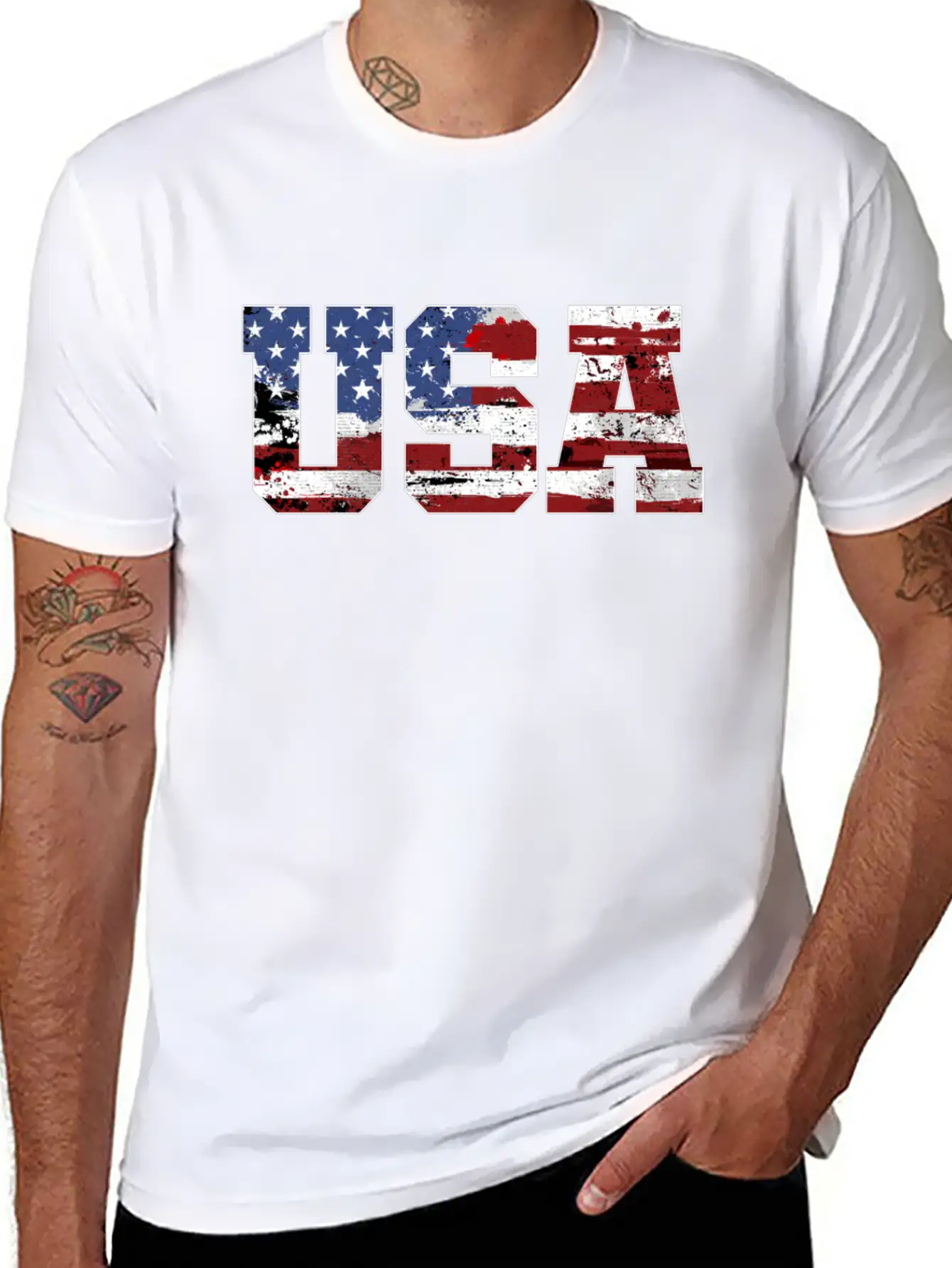 USA American Flag Classic Fit Graphic Tee For Daily Comfort – Unisex Cotton Shirt
