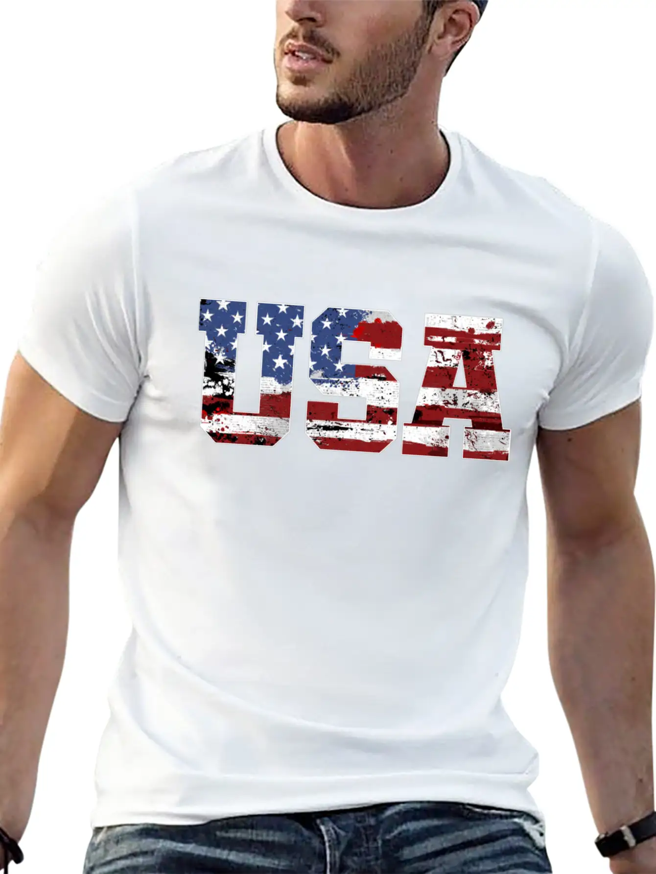 USA American Flag Classic Fit Graphic Tee For Daily Comfort – Unisex Cotton Shirt