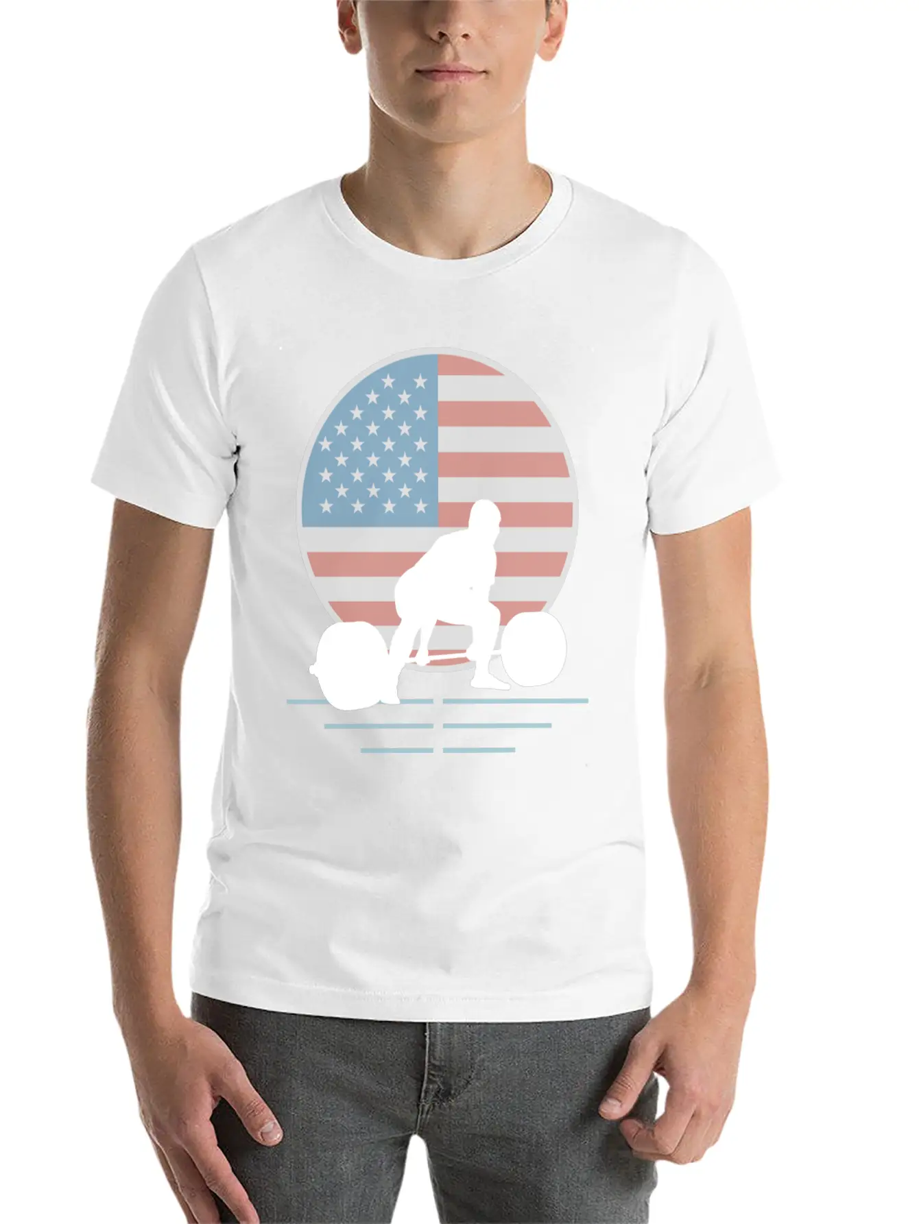 Usa Flag Deadlift Powerlifting Basic Graphic T-Shirt – Daily Comfort In Soft Cotton