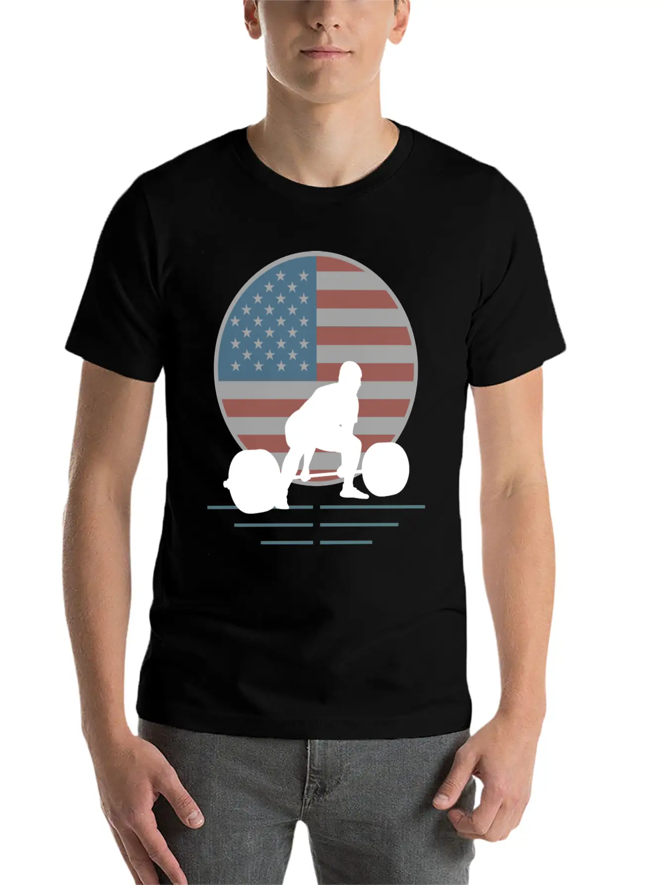Usa Flag Deadlift Powerlifting Basic Graphic T-Shirt – Daily Comfort In Soft Cotton