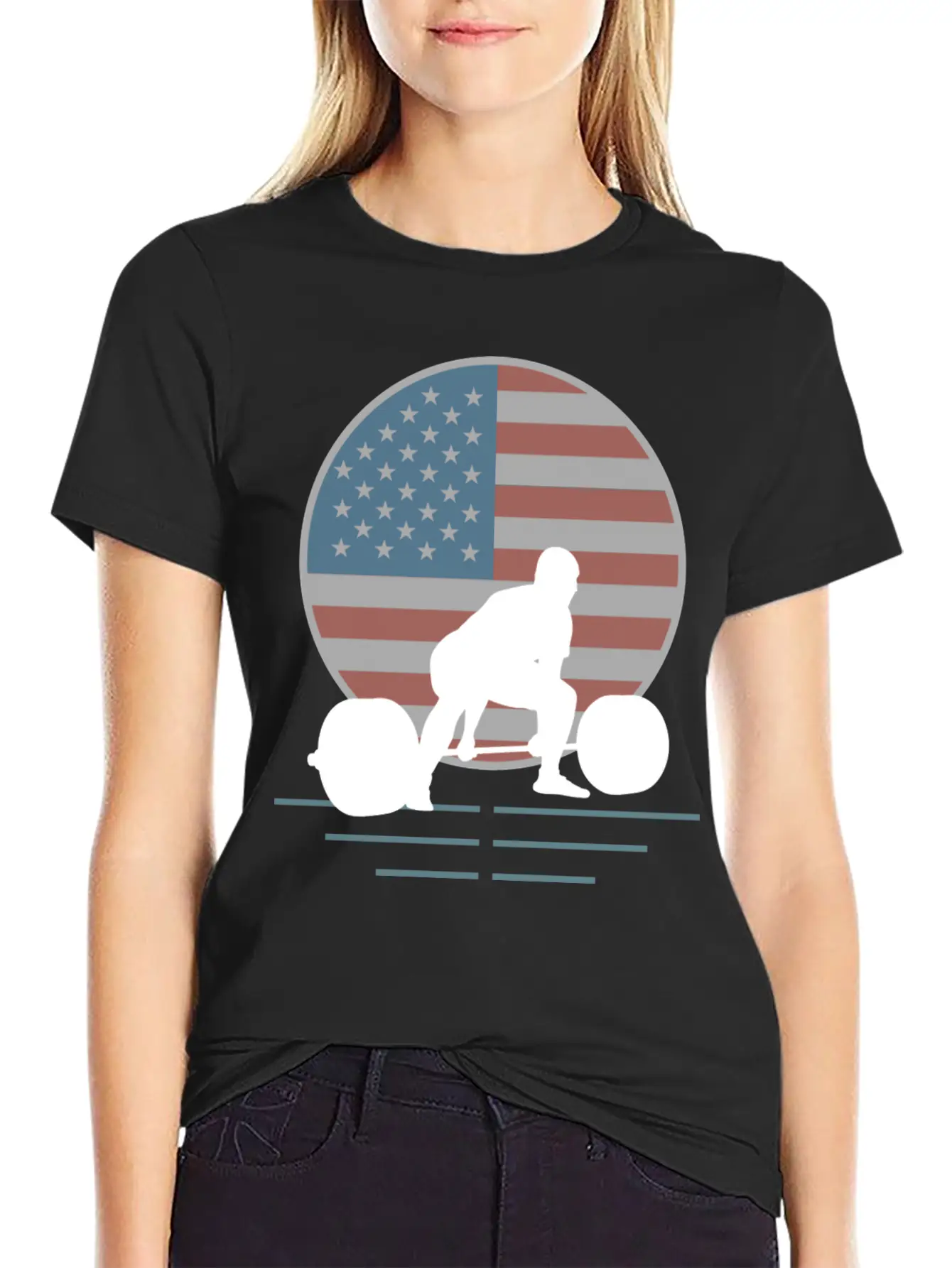 Usa Flag Deadlift Powerlifting Basic Graphic T-Shirt – Daily Comfort In Soft Cotton