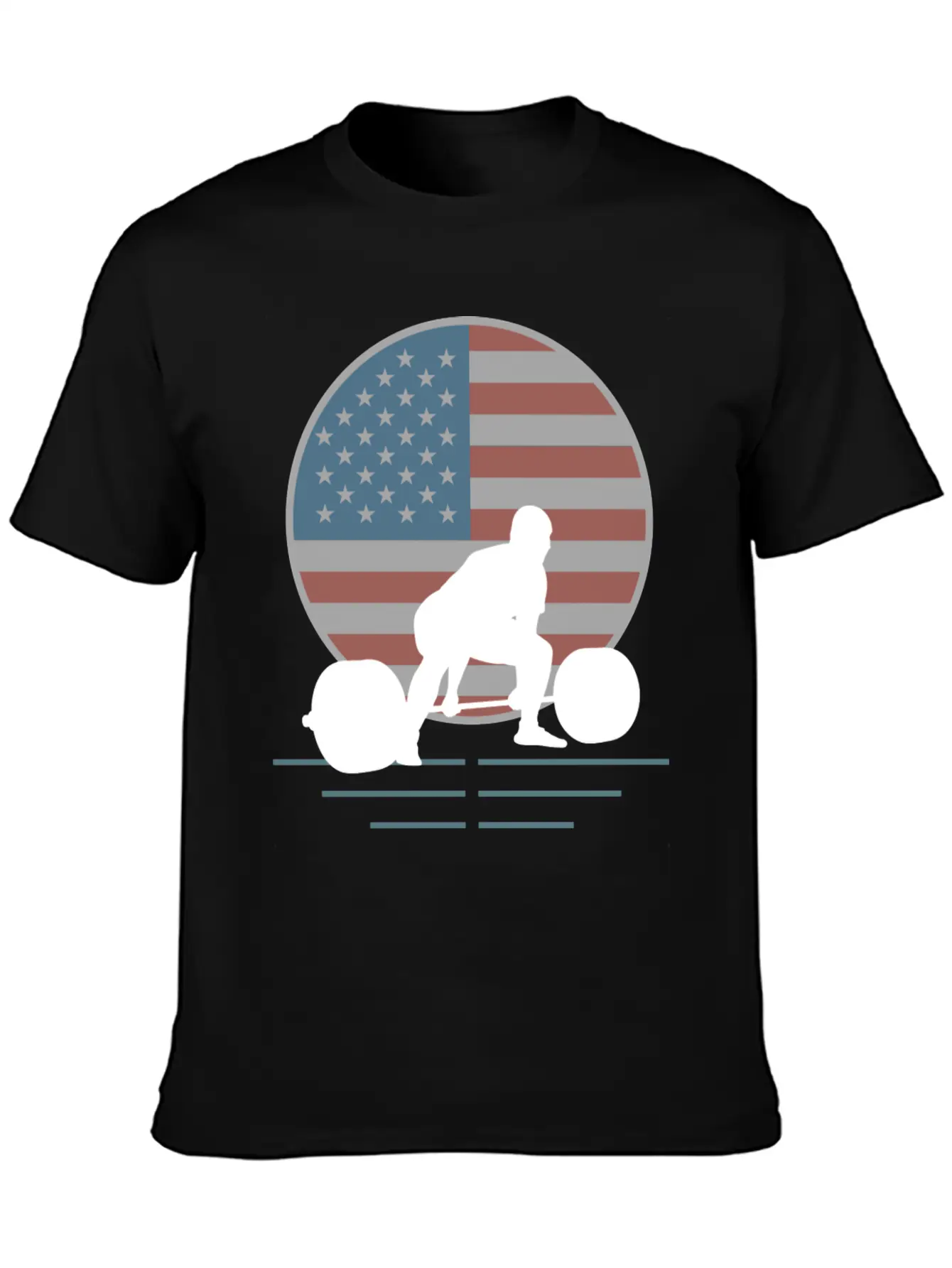Usa Flag Deadlift Powerlifting Basic Graphic T-Shirt – Daily Comfort In Soft Cotton