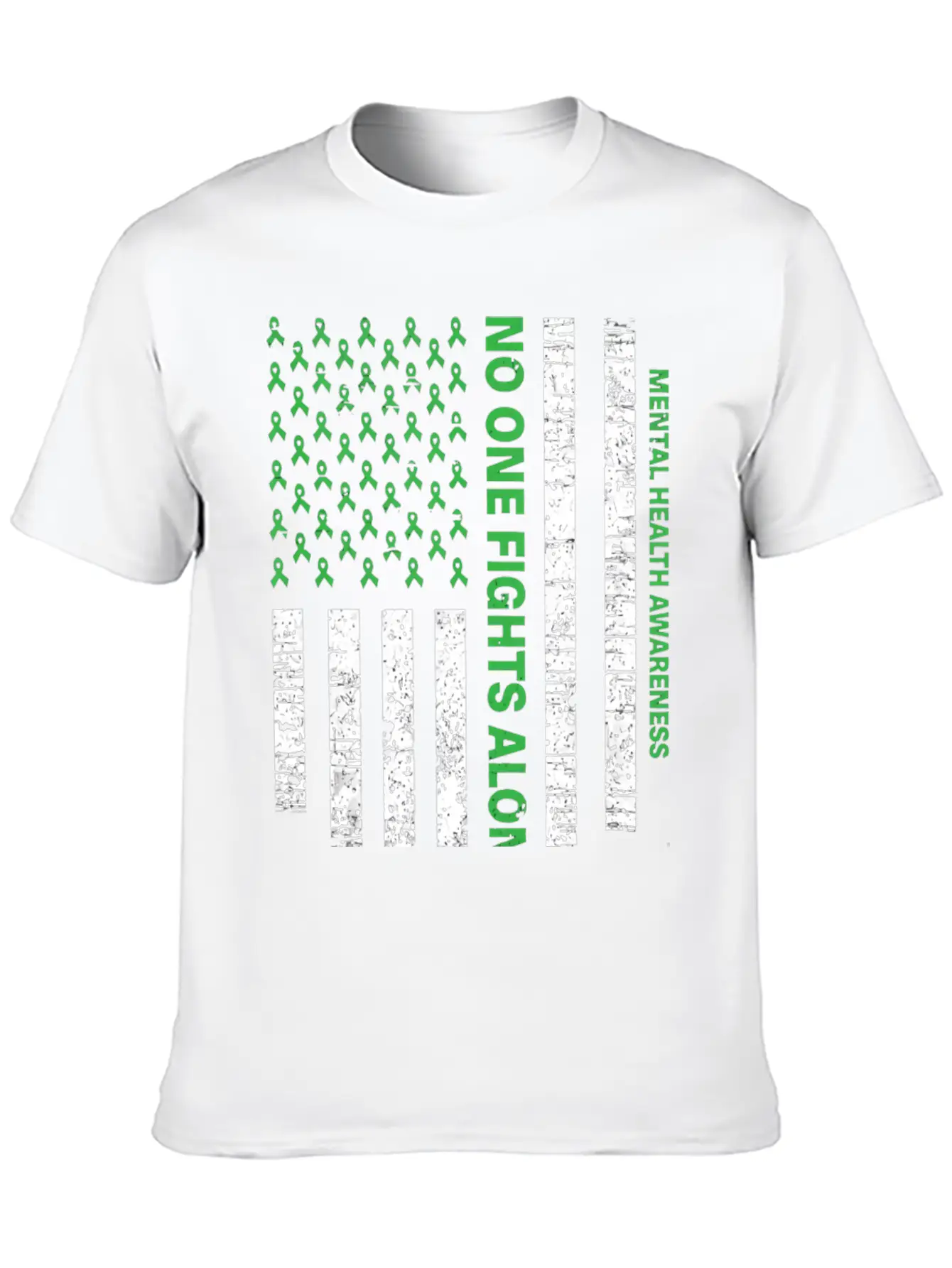 Usa Flag Mental Health Awareness Classic Fit Graphic Tee For Daily Comfort – Unisex Cotton Shirt