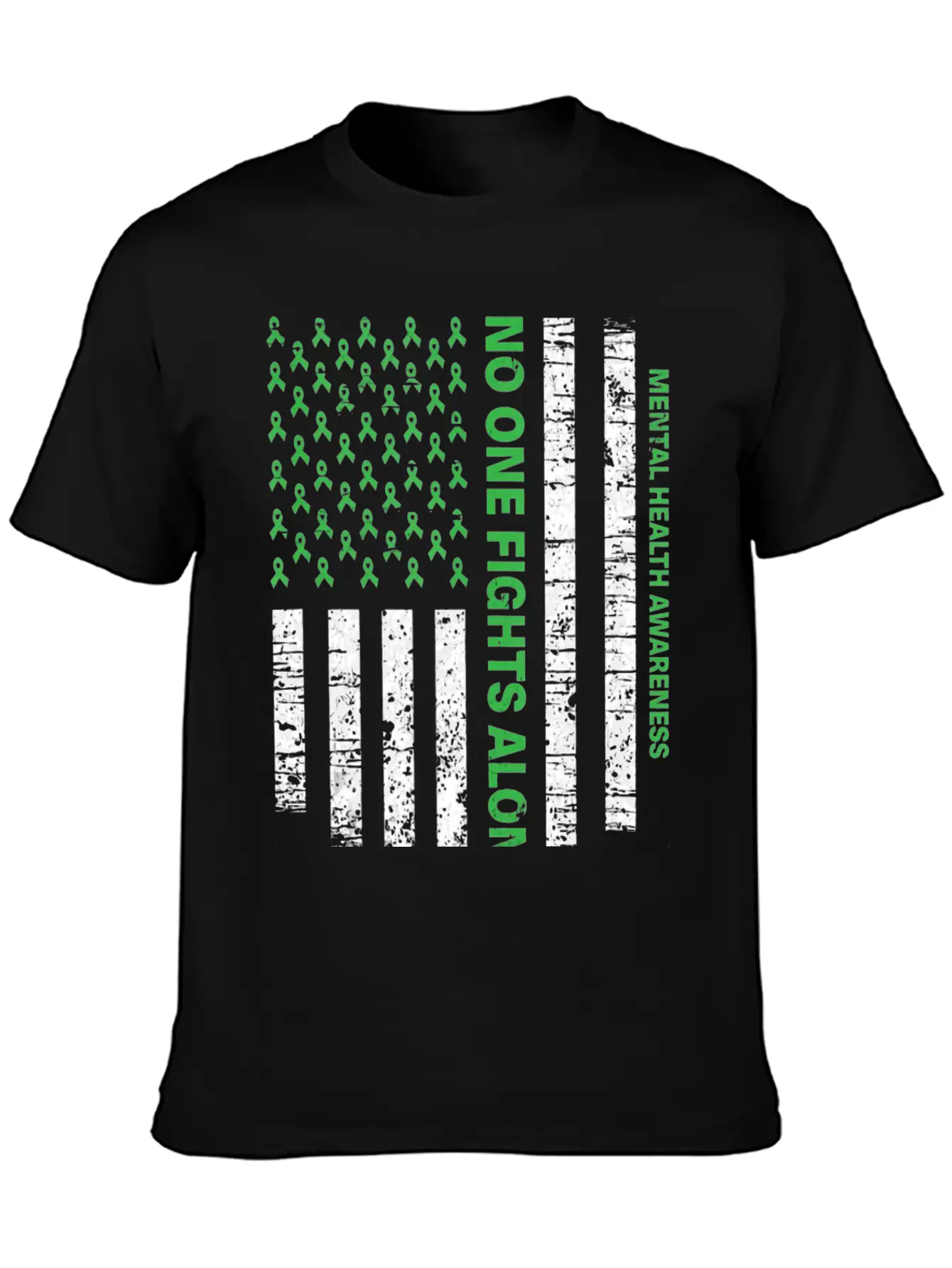 Usa Flag Mental Health Awareness Classic Fit Graphic Tee For Daily Comfort – Unisex Cotton Shirt