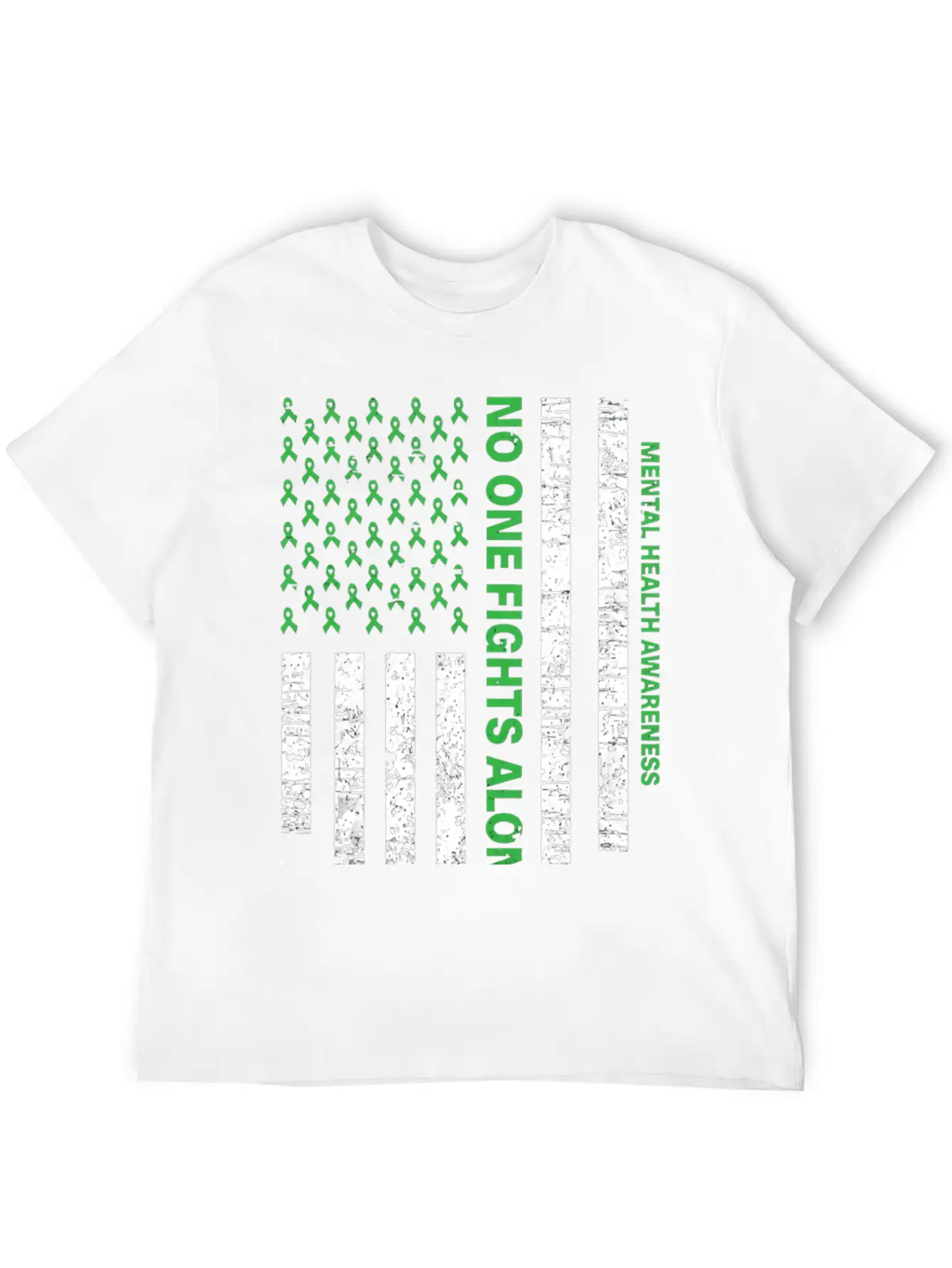Usa Flag Mental Health Awareness Classic Fit Graphic Tee For Daily Comfort – Unisex Cotton Shirt