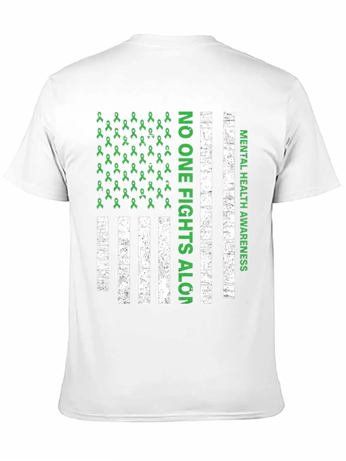 Usa Flag Mental Health Awareness Classic Fit Graphic Tee For Daily Comfort – Unisex Cotton Shirt