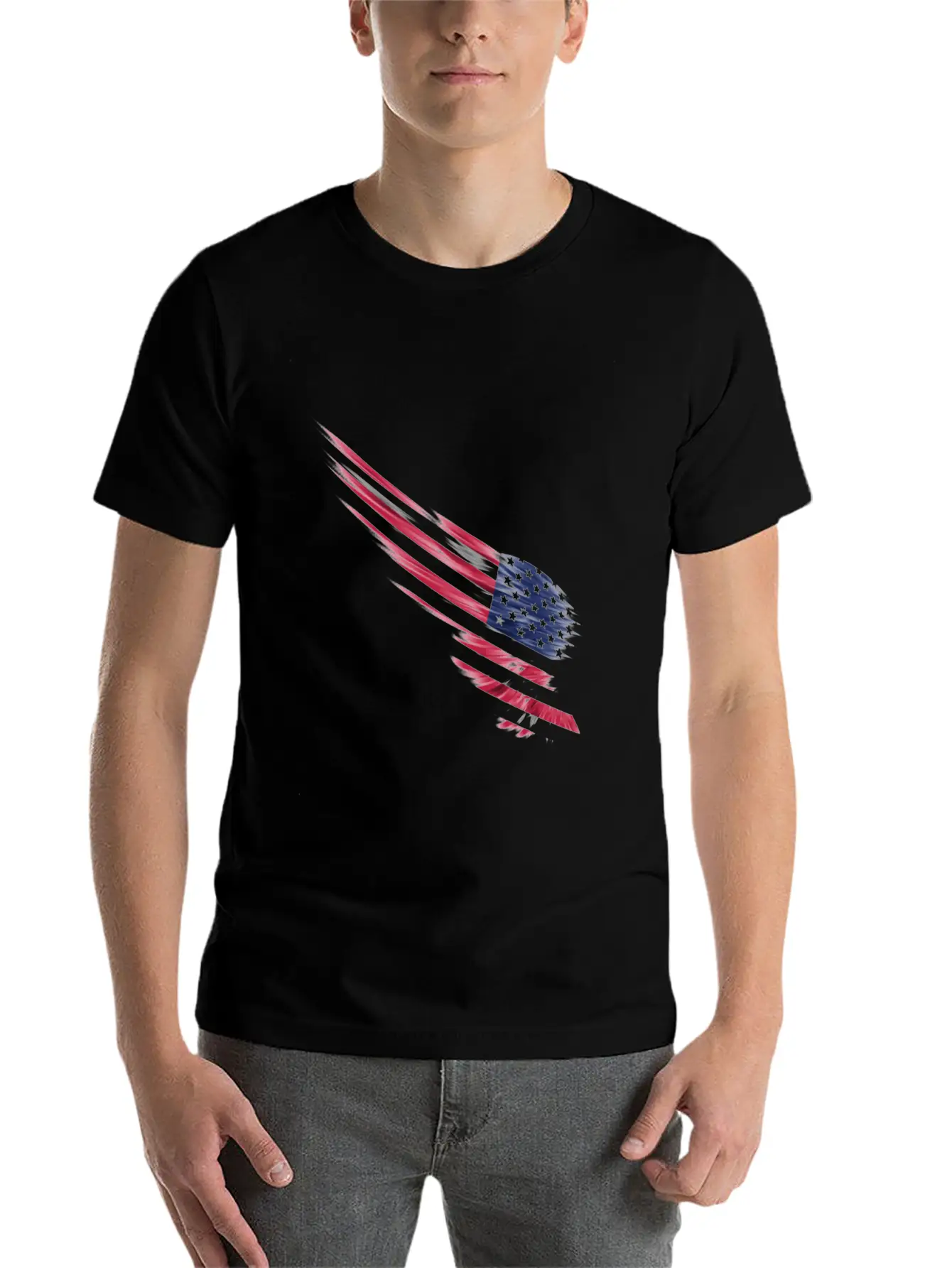 Usa Flag Unisex Casual T-Shirt – Clean Design For Daily Comfort