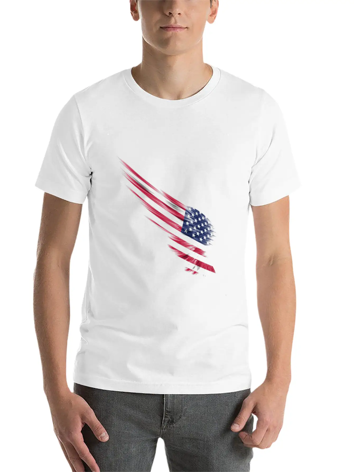 Usa Flag Unisex Casual T-Shirt – Clean Design For Daily Comfort