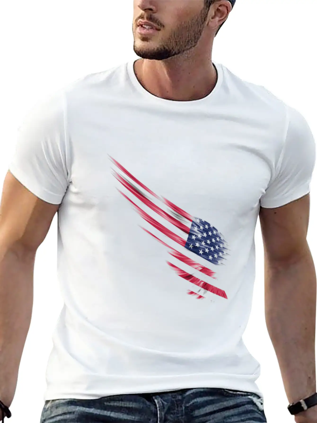 Usa Flag Unisex Casual T-Shirt – Clean Design For Daily Comfort