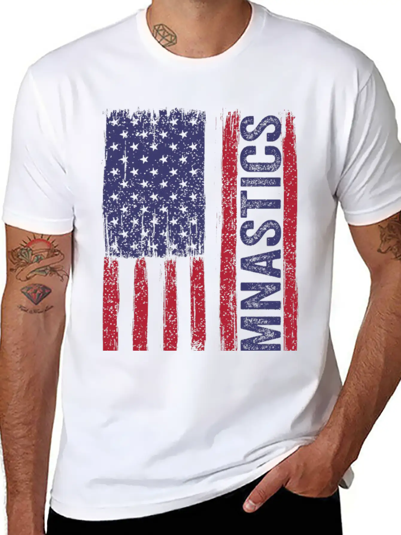 USA Gymnastics Flag Essential Cotton Tee For Daily Outfits – Unisex Style