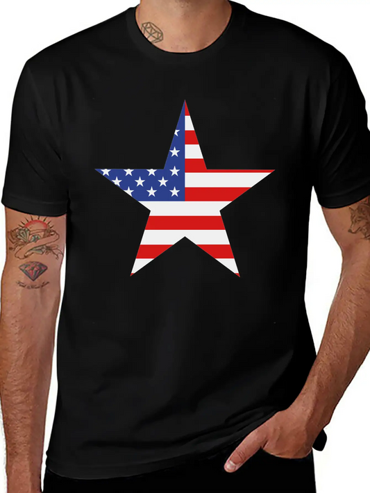 USA Star Modern Fit Casual T-Shirt ��� Clean And Versatile Design