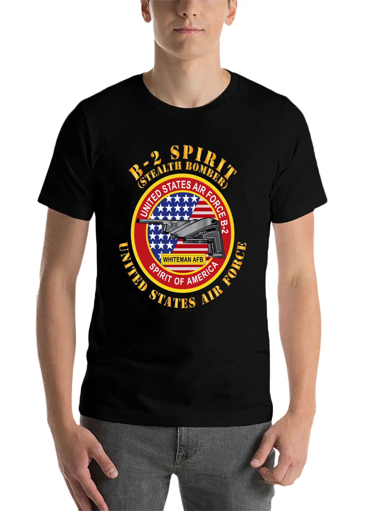 USAF B2 Spirit Stealth Bomber Modern Fit Casual T-Shirt – Clean And Versatile Design