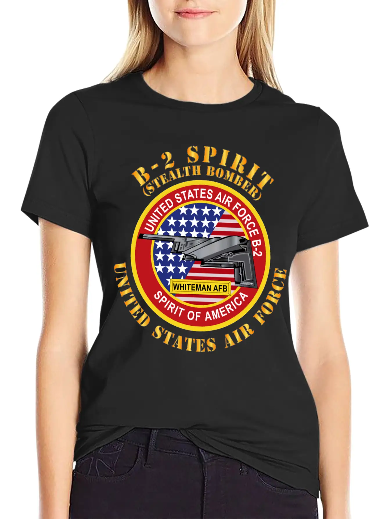 USAF B2 Spirit Stealth Bomber Modern Fit Casual T-Shirt – Clean And Versatile Design
