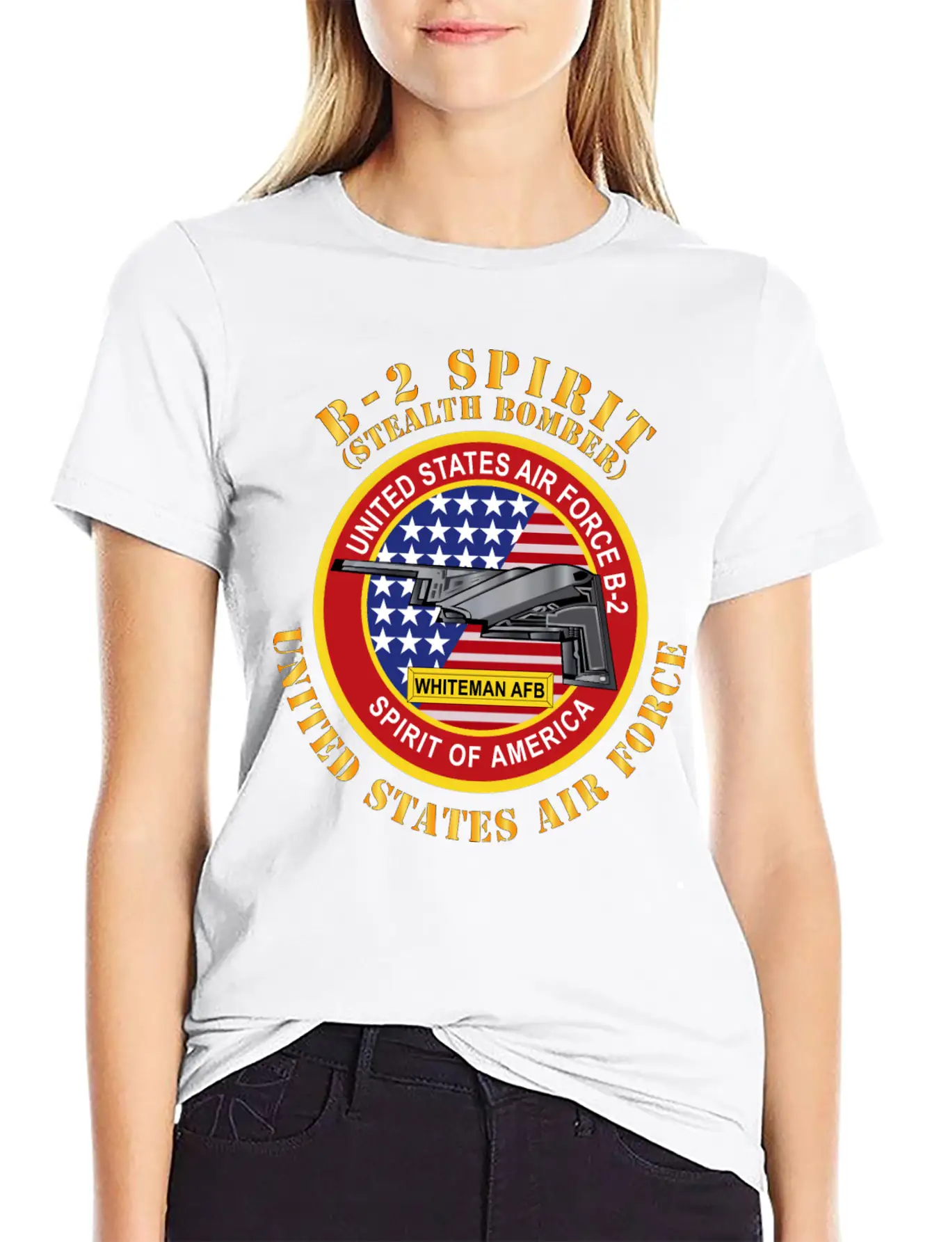 USAF B2 Spirit Stealth Bomber Modern Fit Casual T-Shirt – Clean And Versatile Design