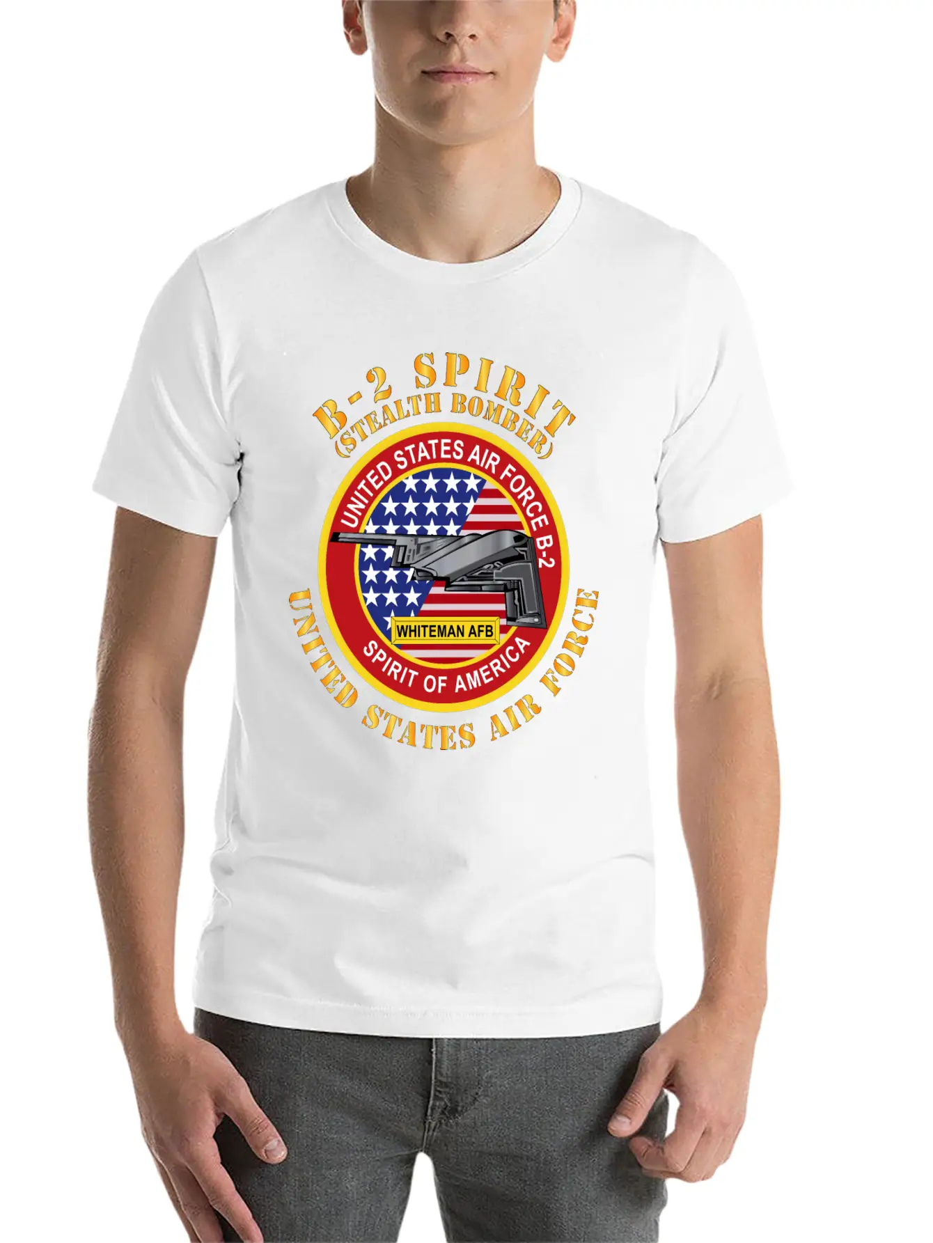 USAF B2 Spirit Stealth Bomber Modern Fit Casual T-Shirt – Clean And Versatile Design