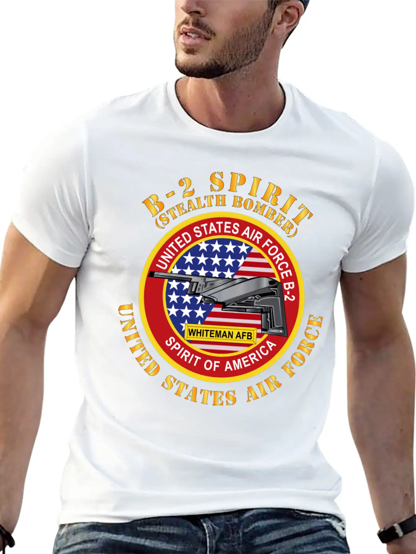USAF B2 Spirit Stealth Bomber Modern Fit Casual T-Shirt – Clean And Versatile Design