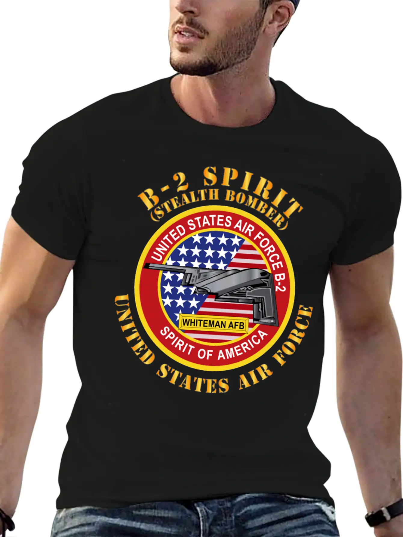 USAF B2 Spirit Stealth Bomber Modern Fit Casual T-Shirt – Clean And Versatile Design