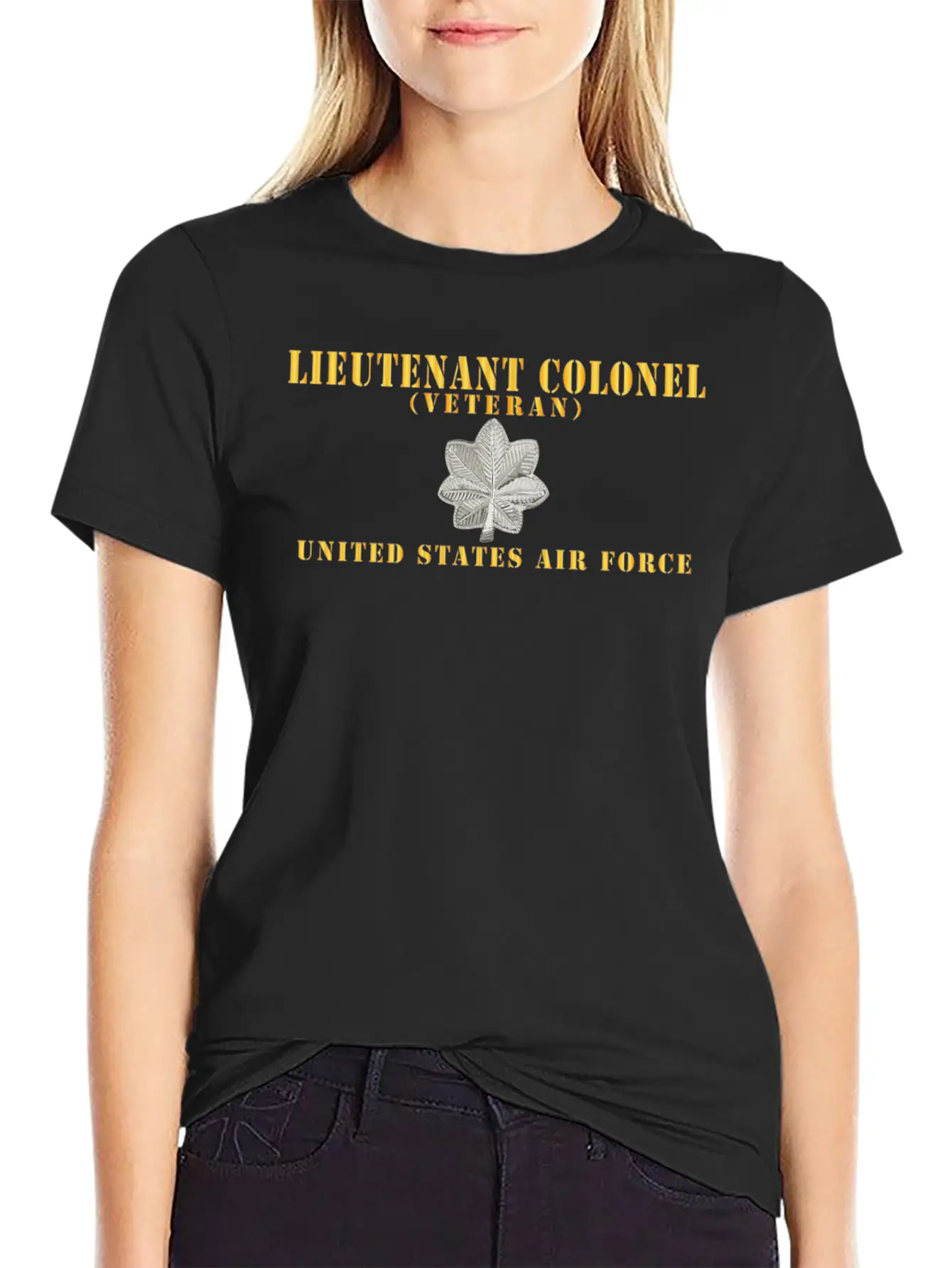 USAF Lieutenant Colonel LTC Veteran X 300 Hat Relaxed Everyday Tee – Lightweight And Durable Cotton