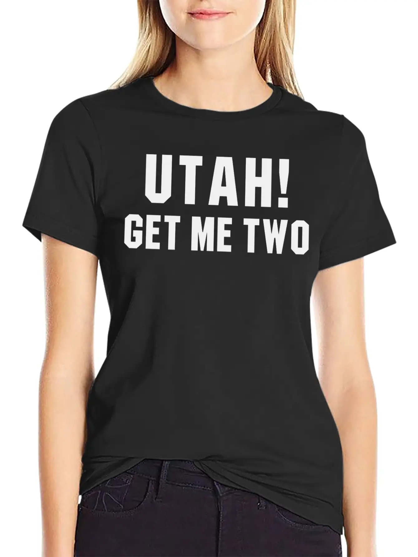UTAH GET ME TWO POINT BREAK Quote Basic Graphic T-Shirt – Daily Comfort In Soft Cotton