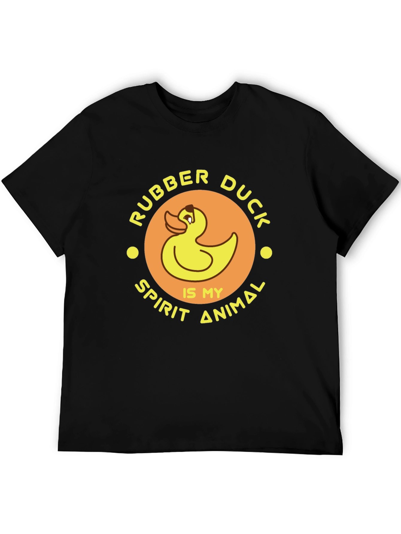 Rubber Duck Spirit Animal Black T-Shirt
