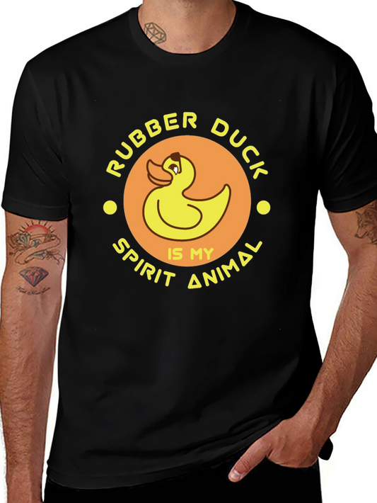 Rubber Duck Spirit Animal Black T-Shirt