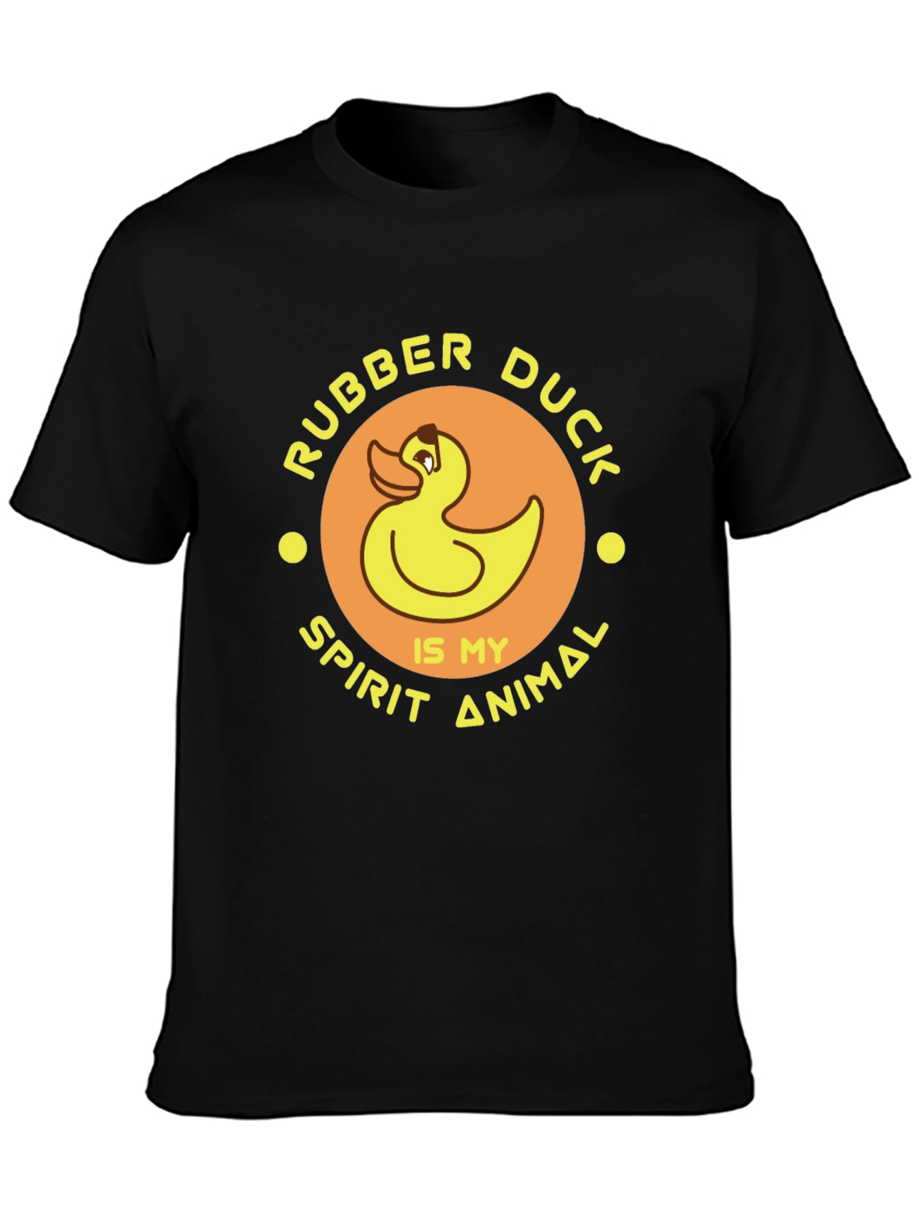 Rubber Duck Spirit Animal Black T-Shirt