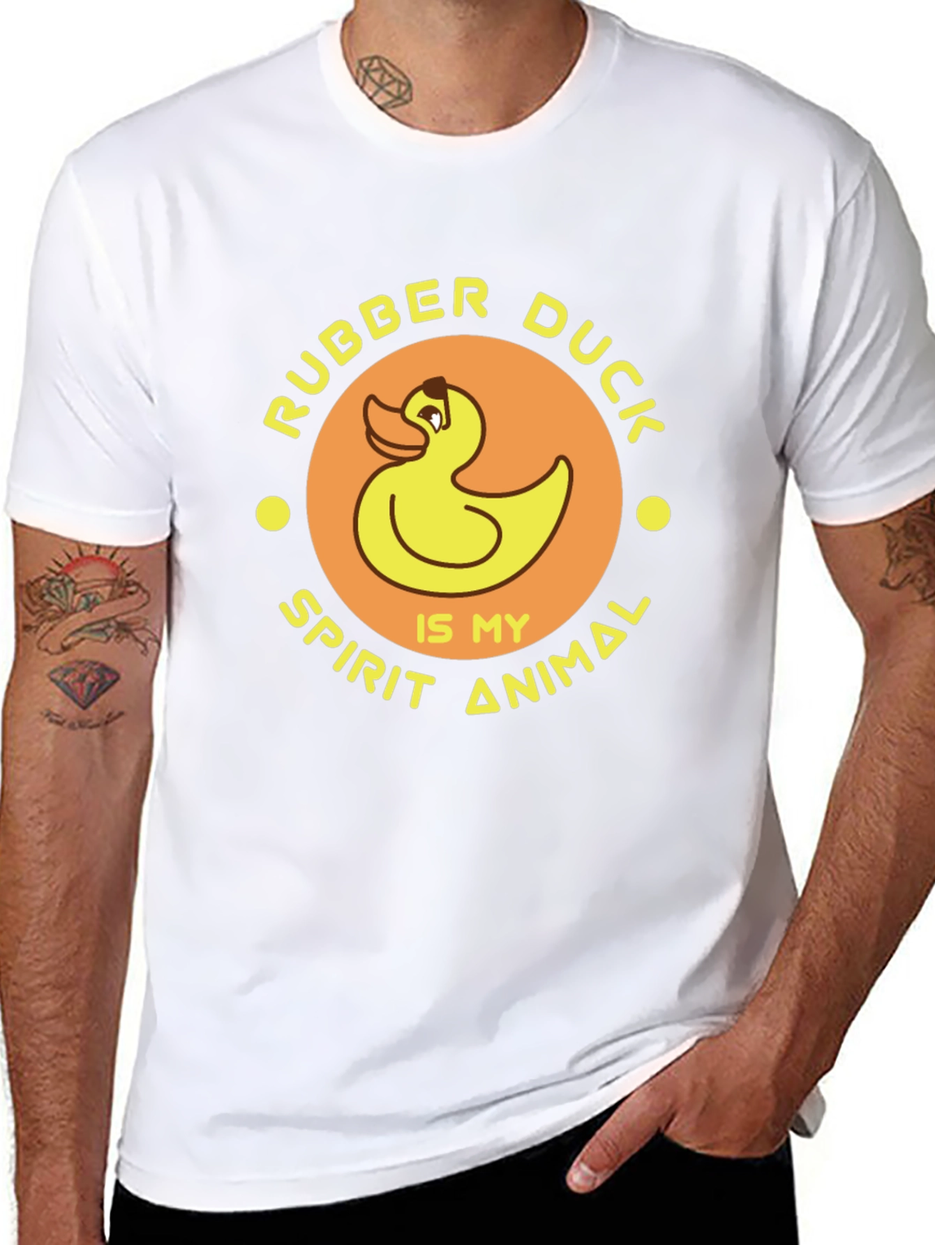 Rubber Duck Spirit Animal Black T-Shirt