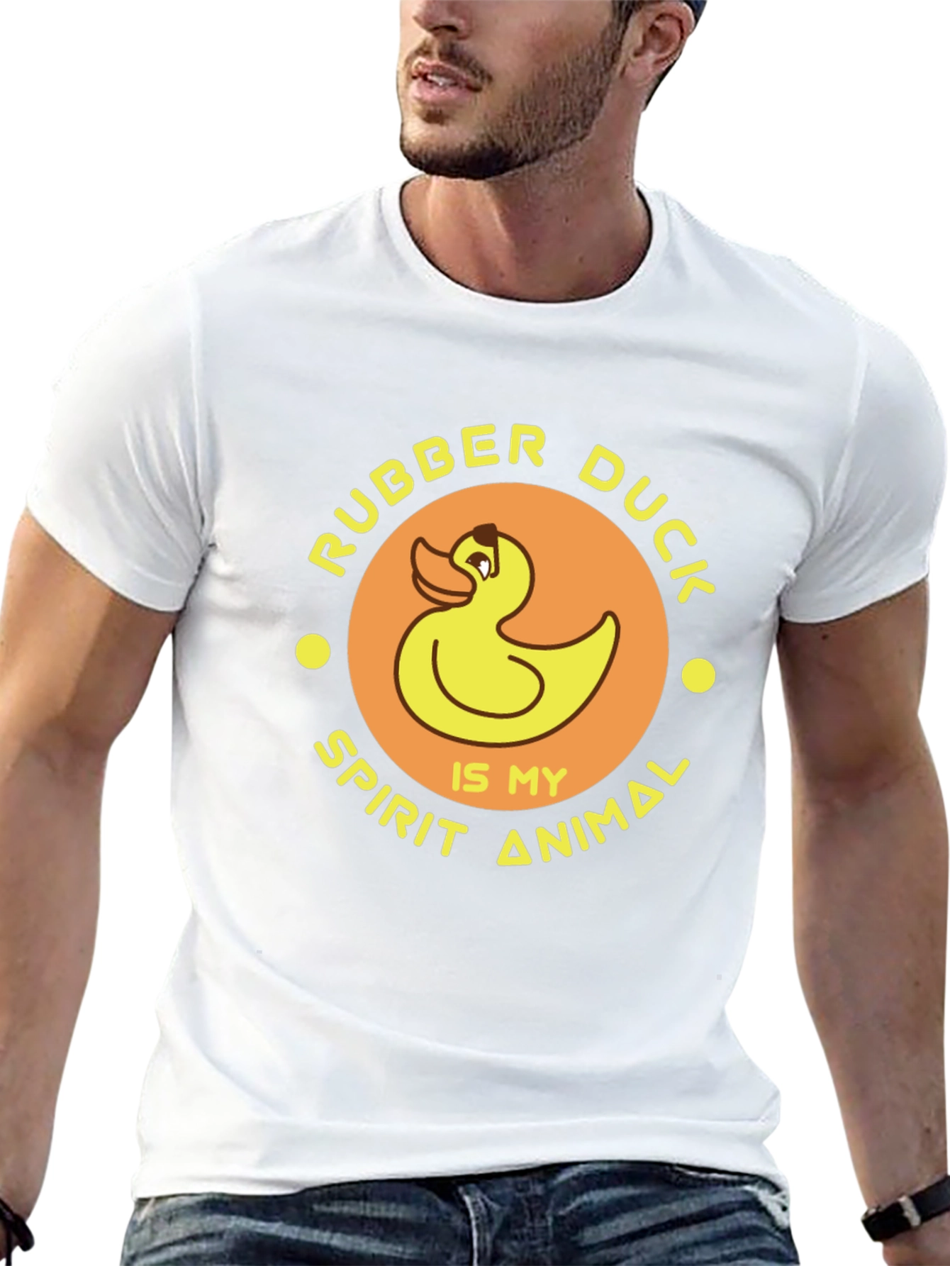 Rubber Duck Spirit Animal Black T-Shirt